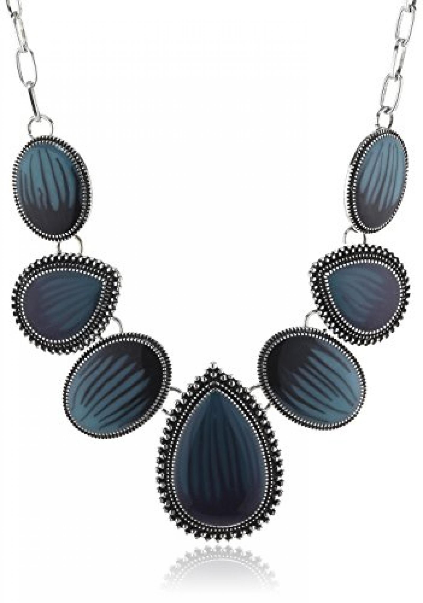 ZEEme Fashion Unisex-Collier mit blauen Steinen Lnge 45-51cm 420050003 ZEEme Fashion Unisex-Collier mit blauen Steinen Lnge 45-51cm 420050003