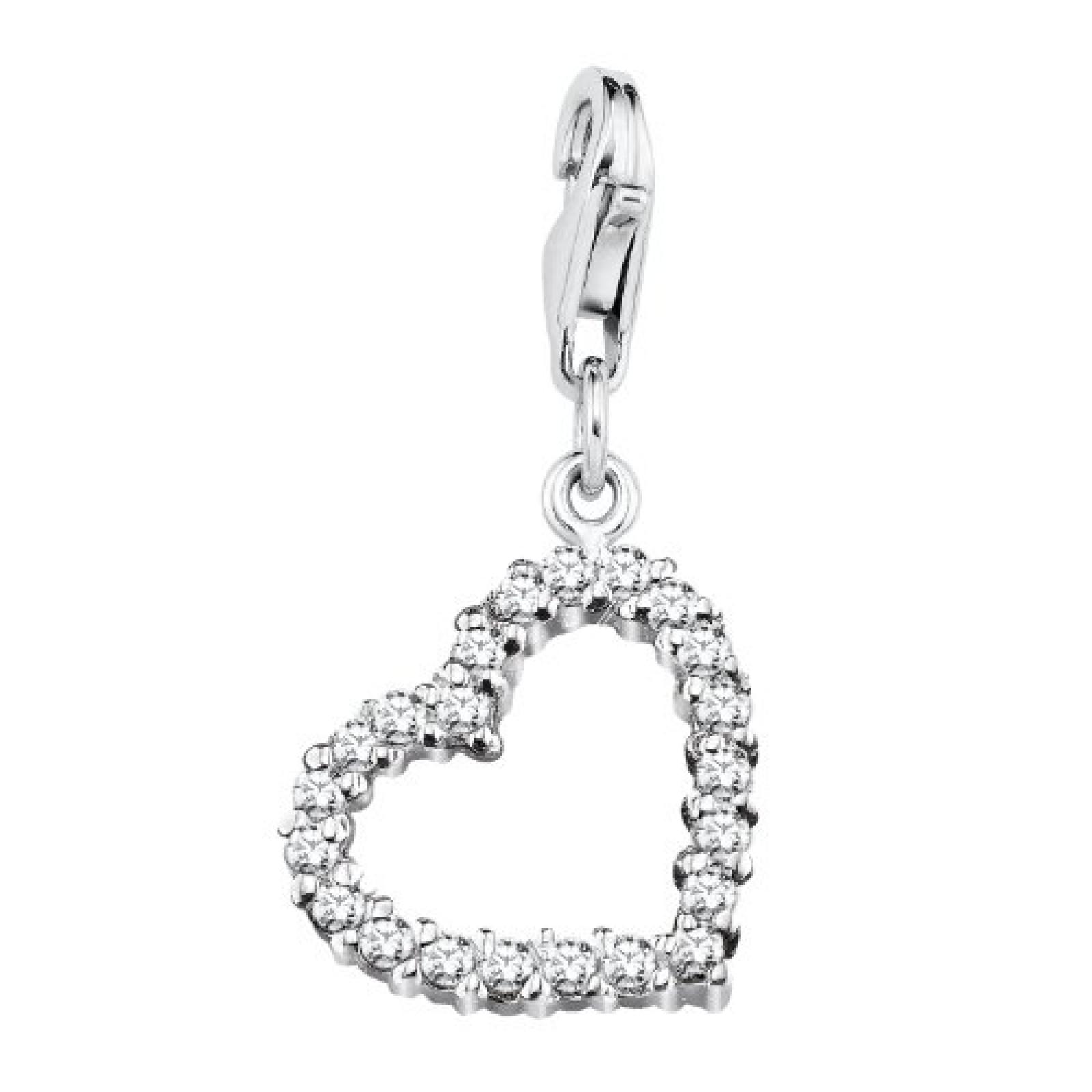 Amor Jewelry Damen-Charm Herz 925 Sterling Silber 304184 