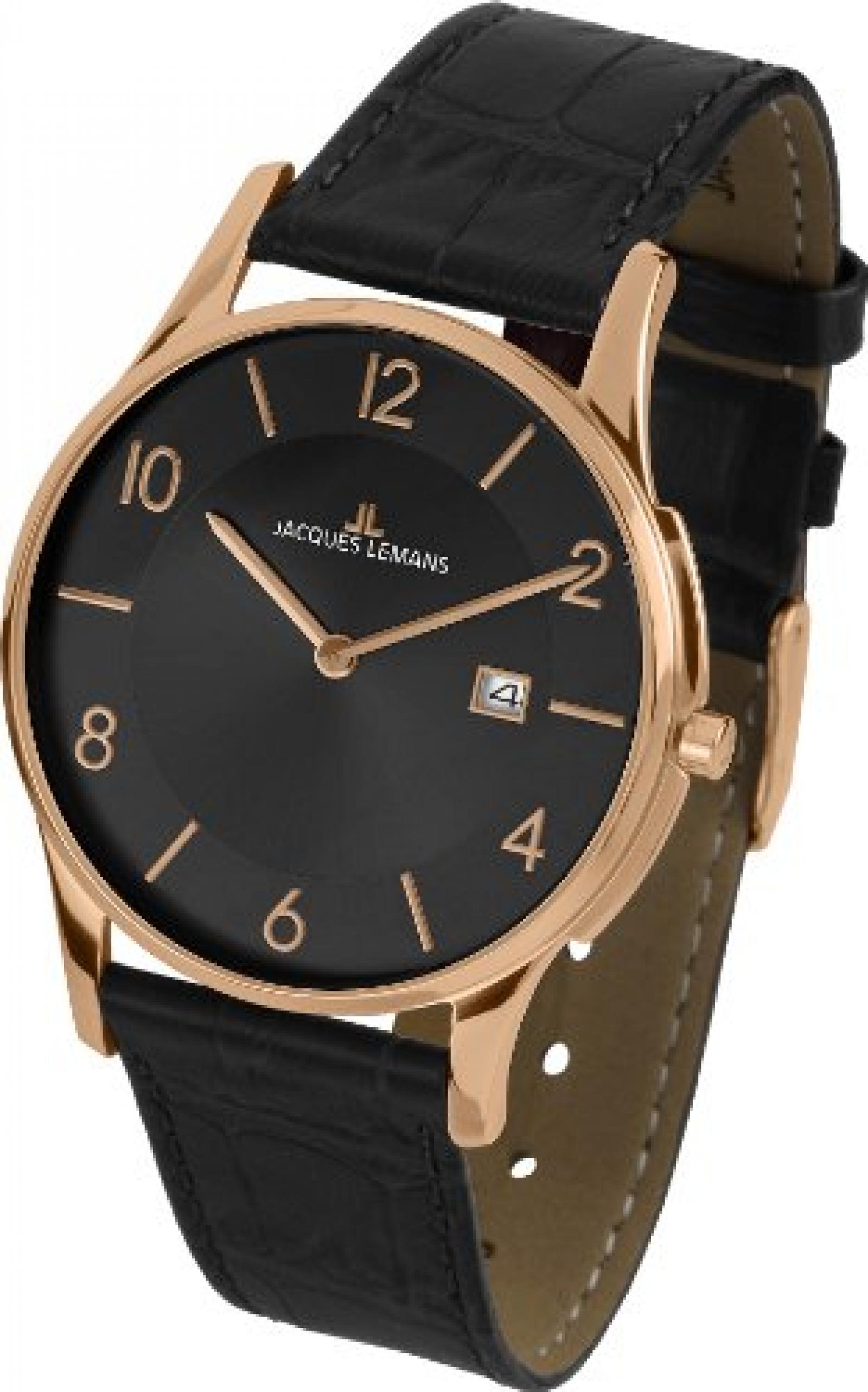 Jacques Lemans Unisex-Armbanduhr London Analog Quarz Leder 1-1777O Jacques Lemans Unisex-Armbanduhr London Analog Quarz Leder 1-1777O