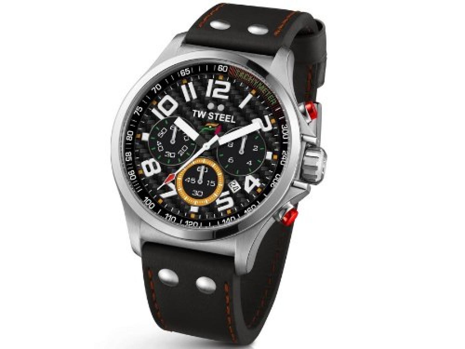 TW Steel Unisex-Armbanduhr Pilot Sonder Edition Chronograph Quarz Leder TW-432 TW Steel Unisex-Armbanduhr Pilot Sonder Edition Chronograph Quarz Leder TW-432