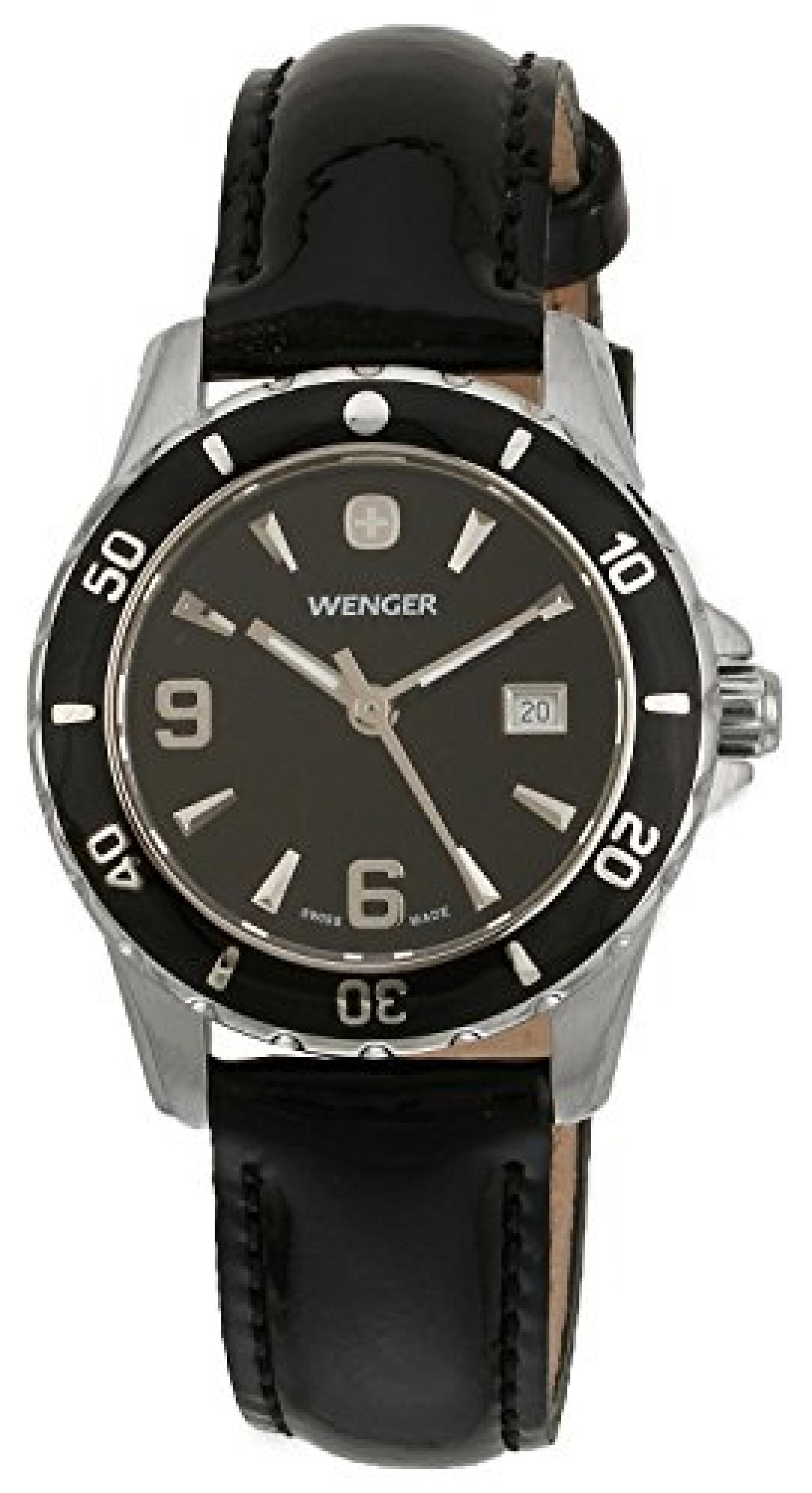 Wenger Damen-Armbanduhr sport elegance Analog Leder schwarz 70365 