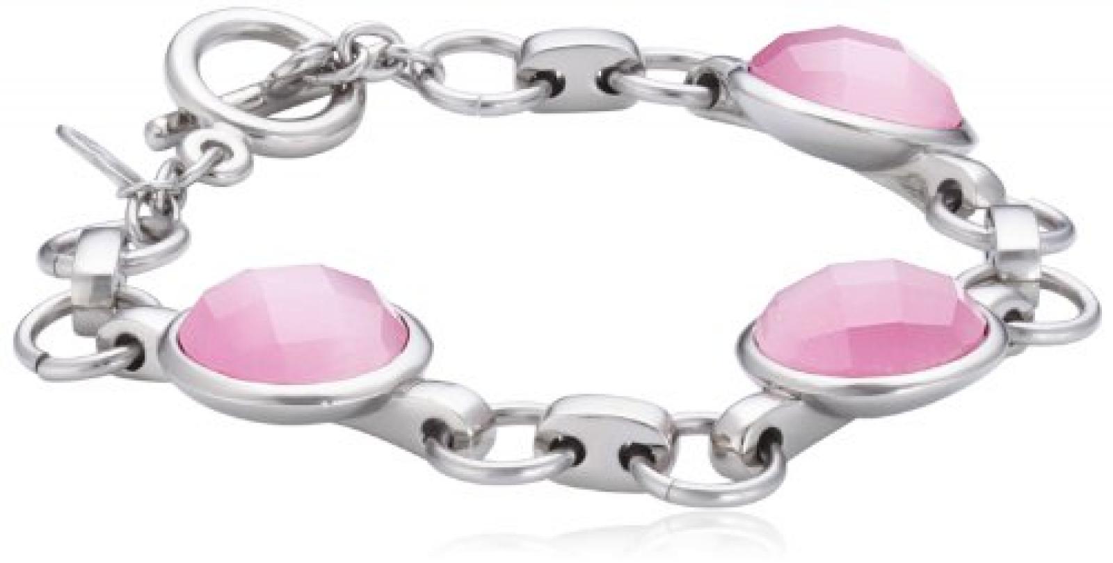 Mike Ellis New York Damen Armband Edelstahl Glas rosa 19.0 cm S170 IPS Mike Ellis New York Damen Armband Edelstahl Glas rosa 19.0 cm S170 IPS