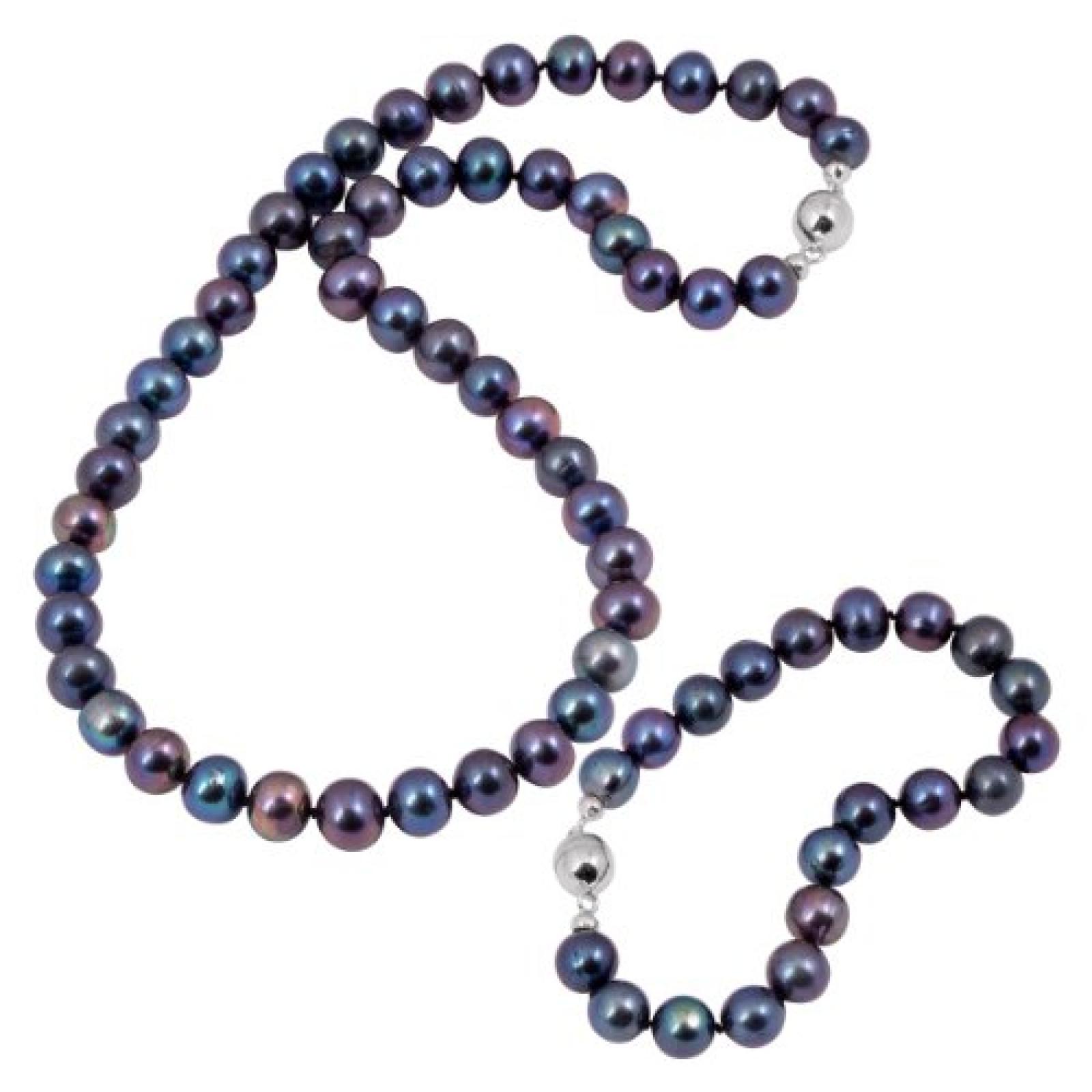 Bella Donna Damen-Collier/ Armband Set Swasser-Zuchtperle 65cm 102340 