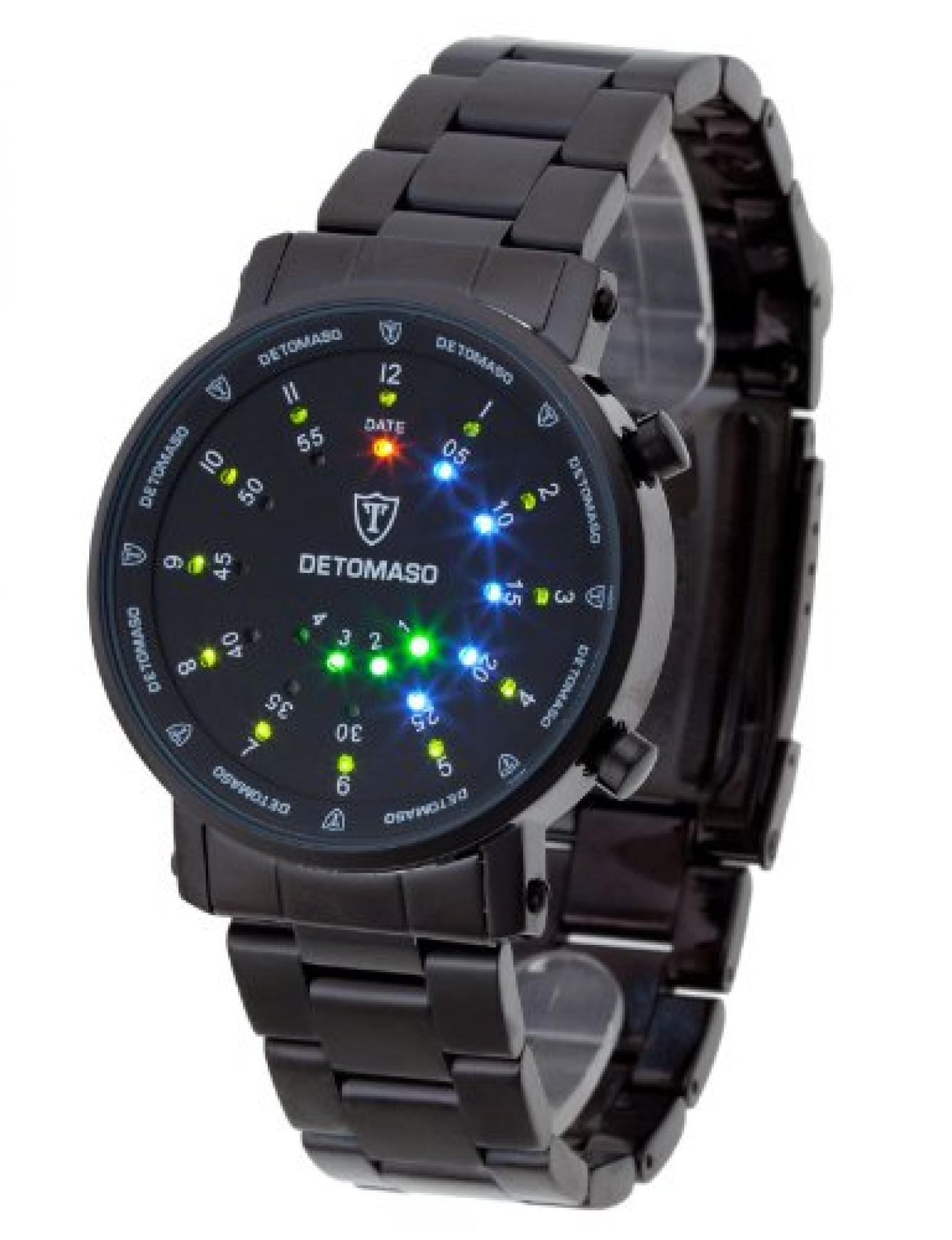 DeTomaso Trend Herren-Armbanduhr XL Spacy Timeline Rund Schwarz Digital Edelstahl beschichtet G-30730B DeTomaso Trend Herren-Armbanduhr XL Spacy Timeline Rund Schwarz Digital Edelstahl beschichtet G-30730B