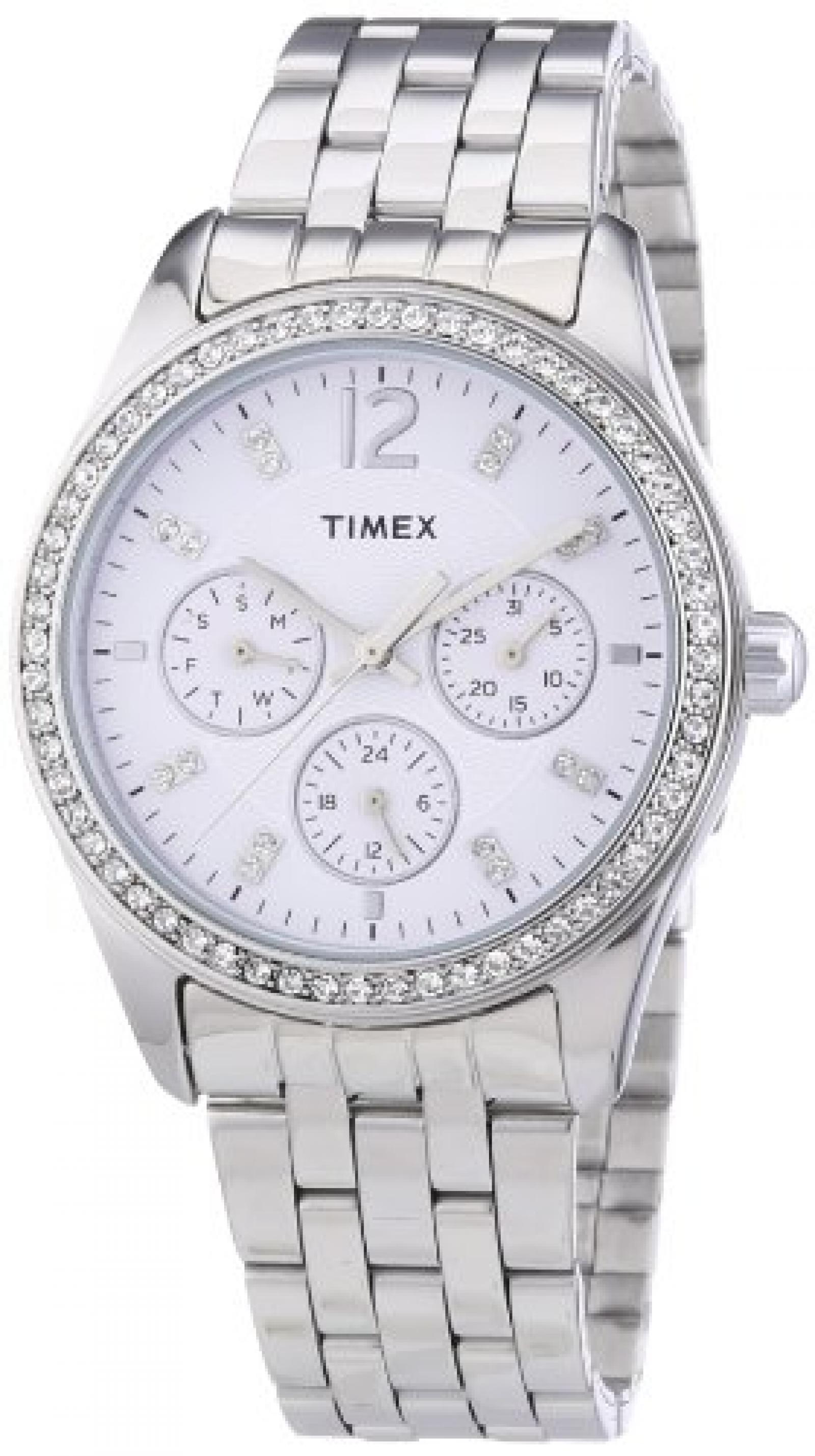 Timex Damen-Armbanduhr XS Timex Style Kaleidoscope Women Analog Quarz Edelstahl T2P192 