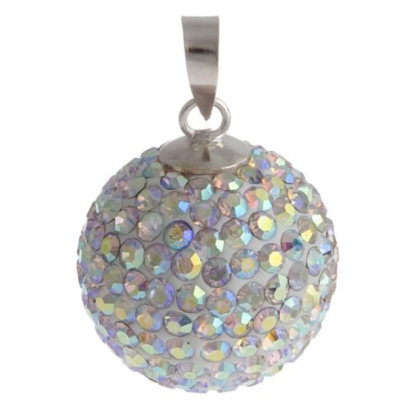 Bella Carina Damen Anhänger mit Kristall Elements 18 mm, regenbogen, 925 Sterling Silber Bella Carina Damen Anhänger mit Kristall Elements 18 mm, regenbogen, 925 Sterling Silber