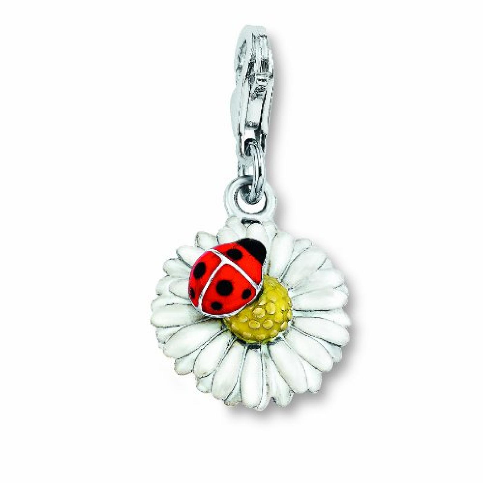 s.Oliver Damen-Charm 925 Sterling Silber Gänseblümchen Länge ca. 12 mm 441438 s.Oliver Damen-Charm 925 Sterling Silber Gänseblümchen Länge ca. 12 mm 441438