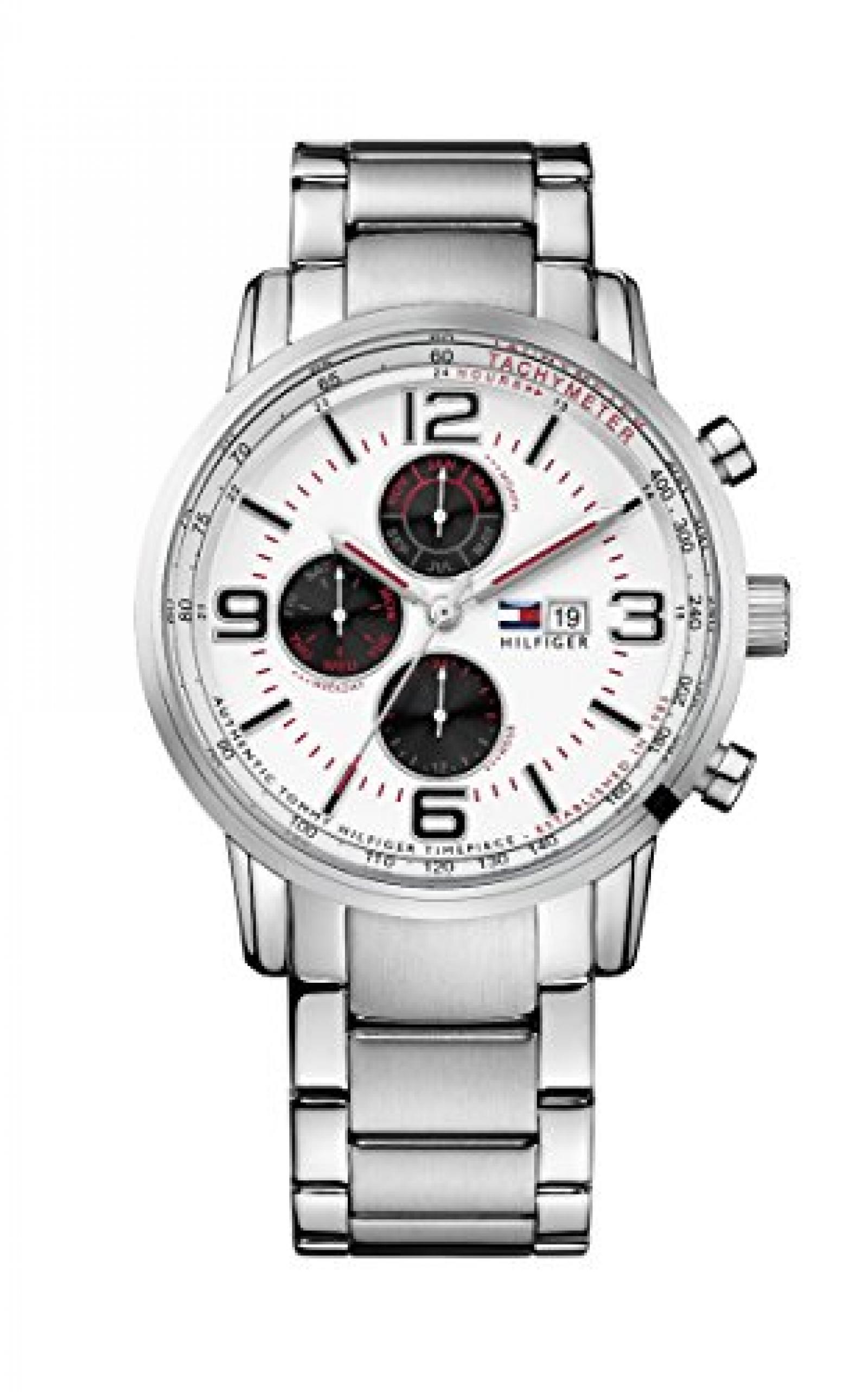 Tommy Hilfiger 1710338 GABE Uhr Herrenuhr Edelstahl 50m Analog Datum weiss Tommy Hilfiger 1710338 GABE Uhr Herrenuhr Edelstahl 50m Analog Datum weiss