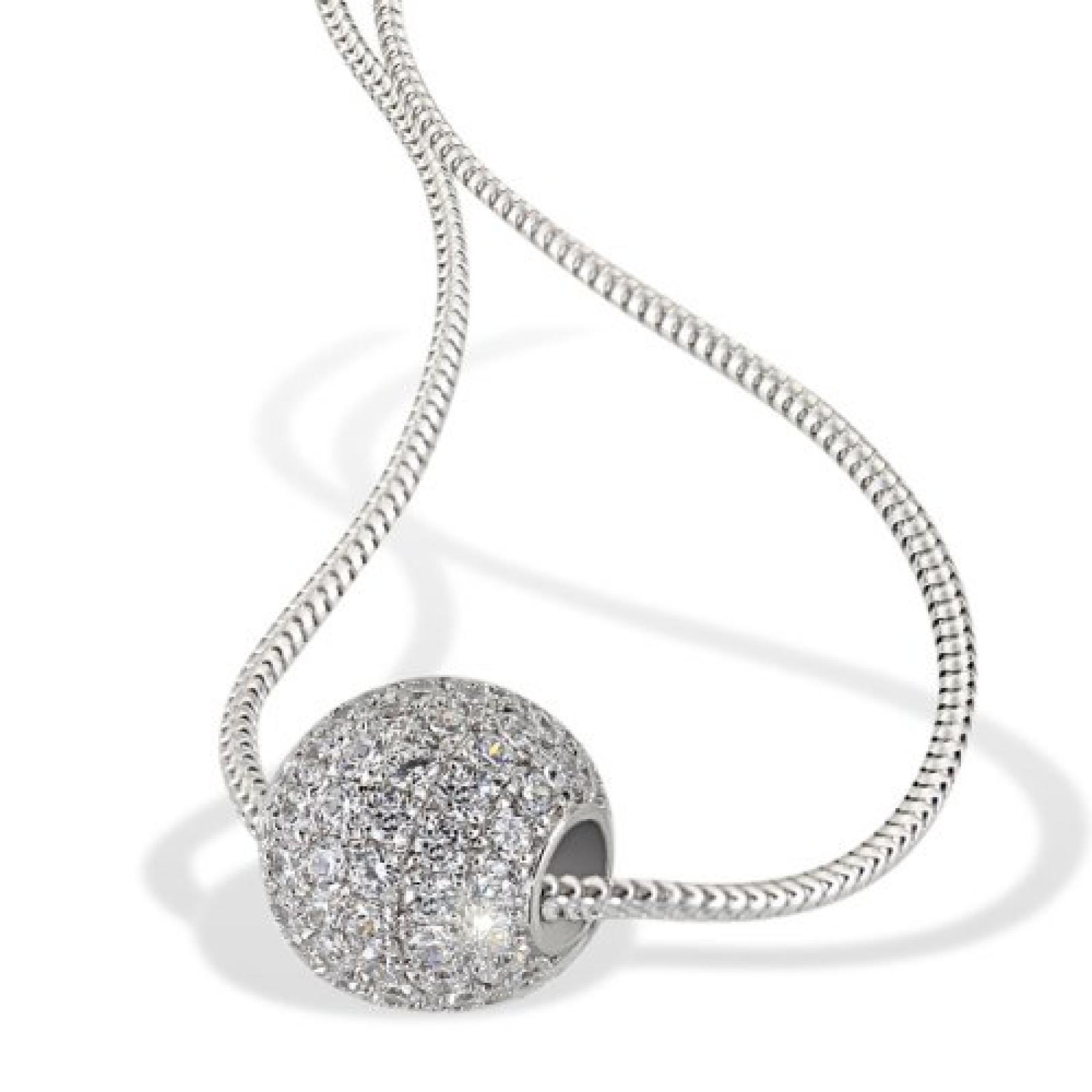 goldmaid-Collier Pavee Kugel PremiumShine Glamour 925 Sterling Silber 92 Zirkonia 45 cm Pa C5519S goldmaid-Collier Pavee Kugel PremiumShine Glamour 925 Sterling Silber 92 Zirkonia 45 cm Pa C5519S