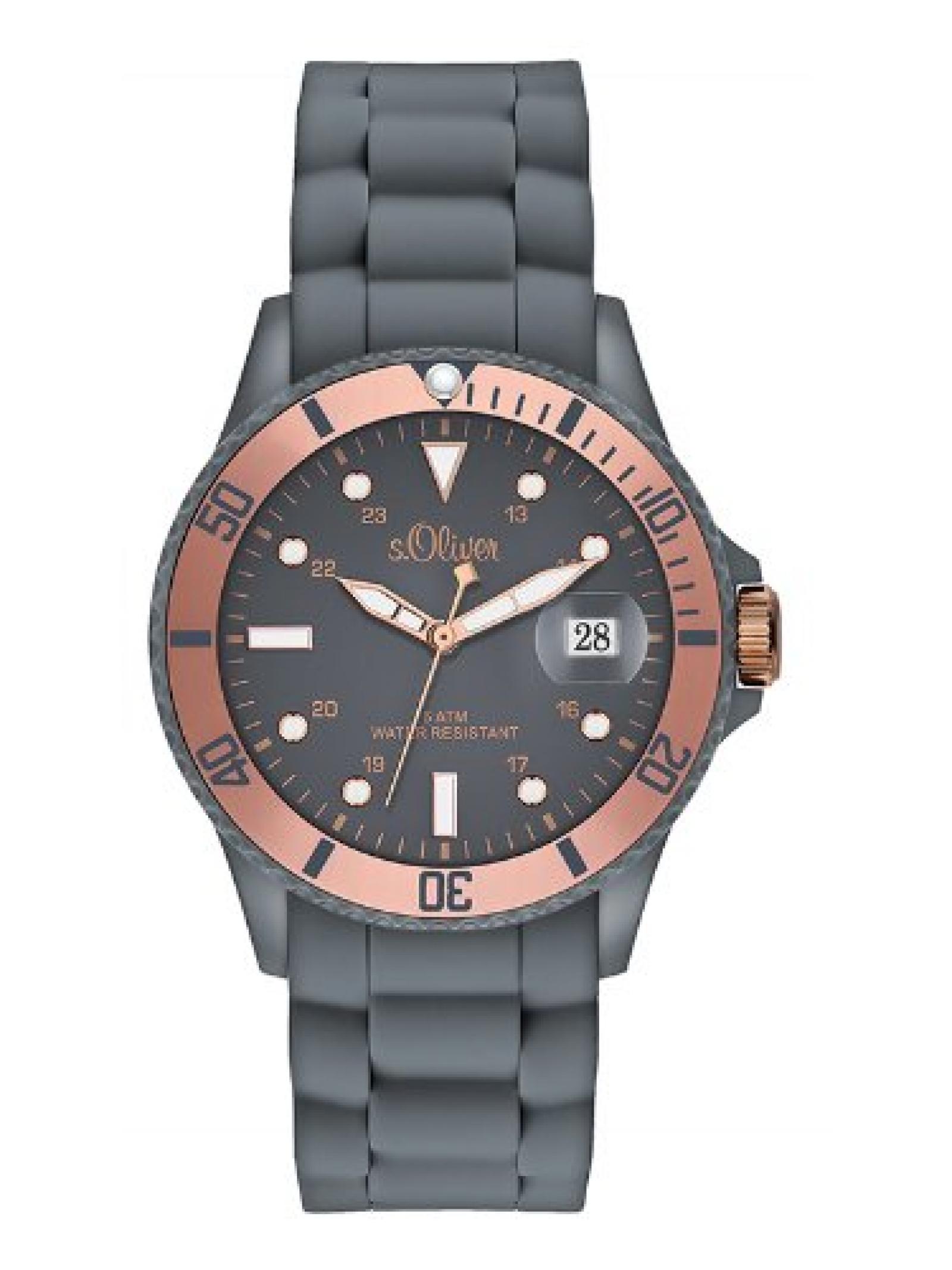s.Oliver Quarzuhr Analog Kunststoff 40 mm 