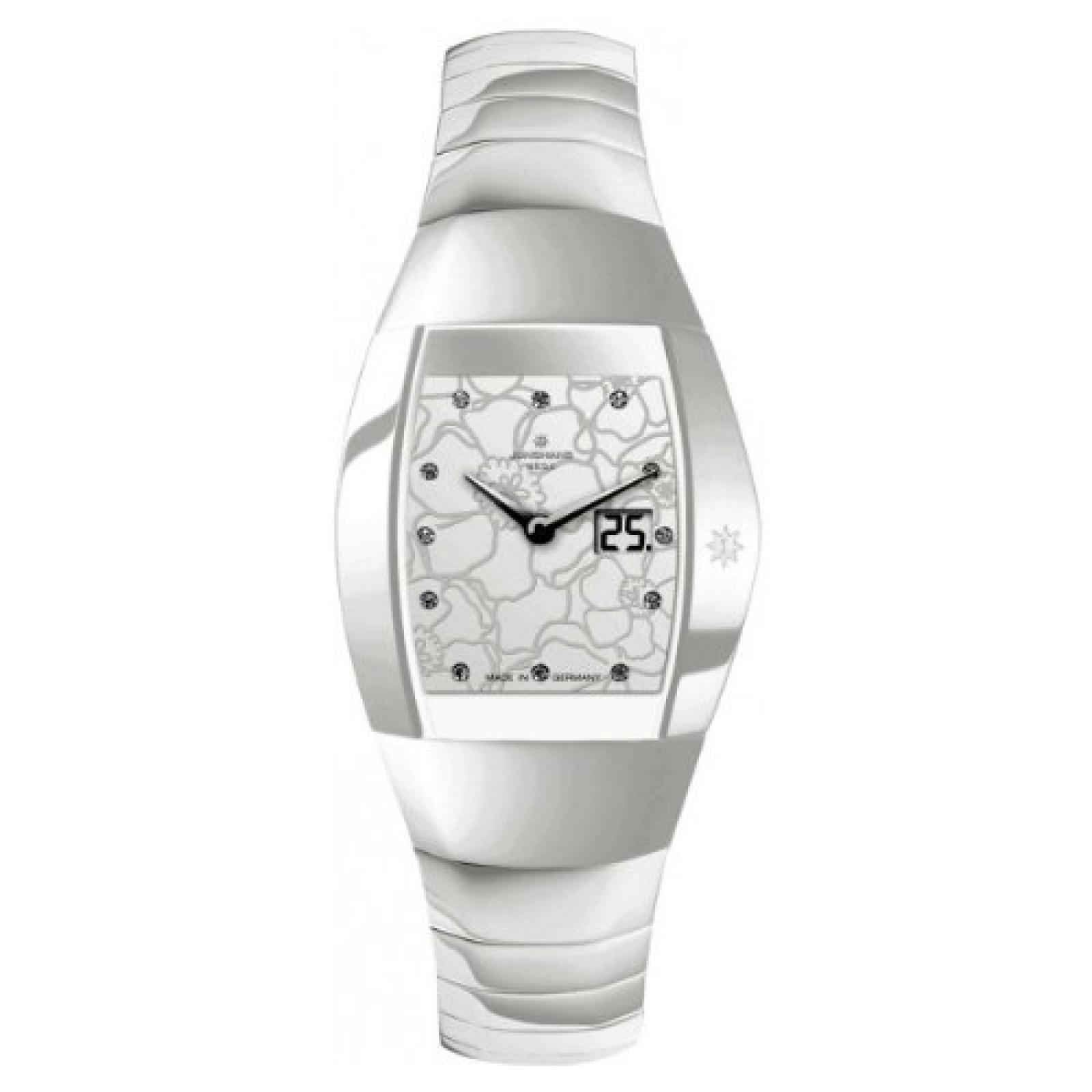 Junghans Damen-Armbanduhr XS Aura Quadra Analog Keramik 013/1120.44 Junghans Damen-Armbanduhr XS Aura Quadra Analog Keramik 013/1120.44