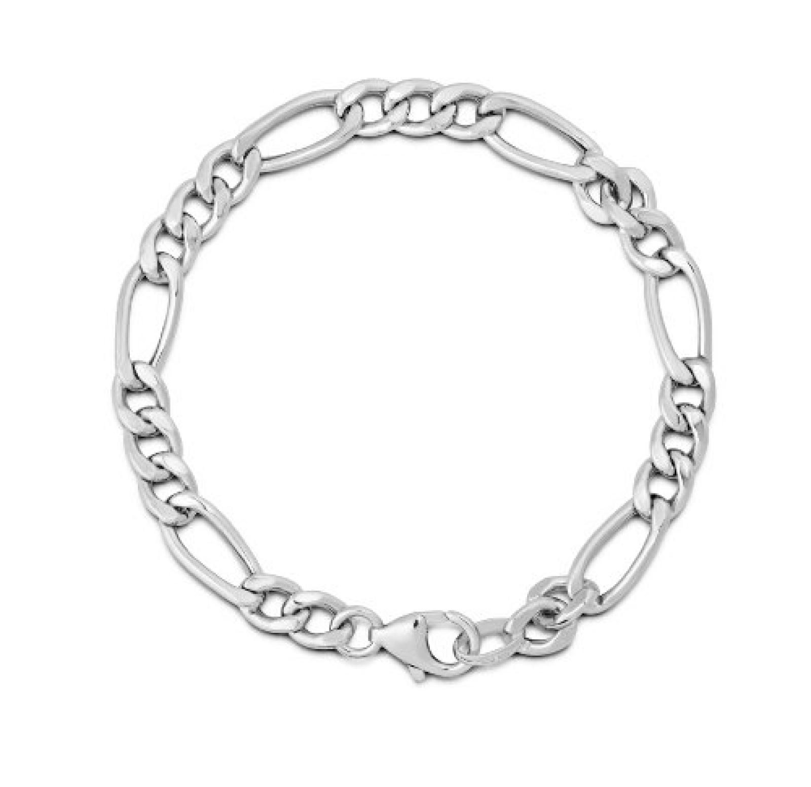 Miore Damen-Armband 925 Sterling Silber Figaro 19cm MBS004B 