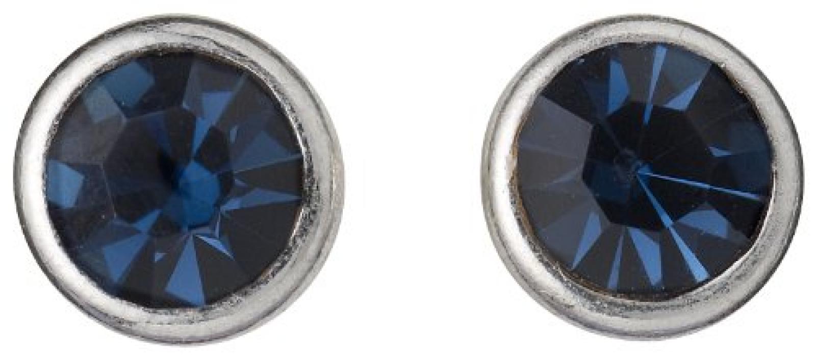 Pilgrim Jewelry Damen-Ohrstecker Messing Pilgrim Damen-Ohrstecker aus der Serie Classic versilbert,blau 0.5 cm 611336203 Pilgrim Jewelry Damen-Ohrstecker Messing Pilgrim Damen-Ohrstecker aus der Serie Classic versilbert,blau 0.5 cm 611336203