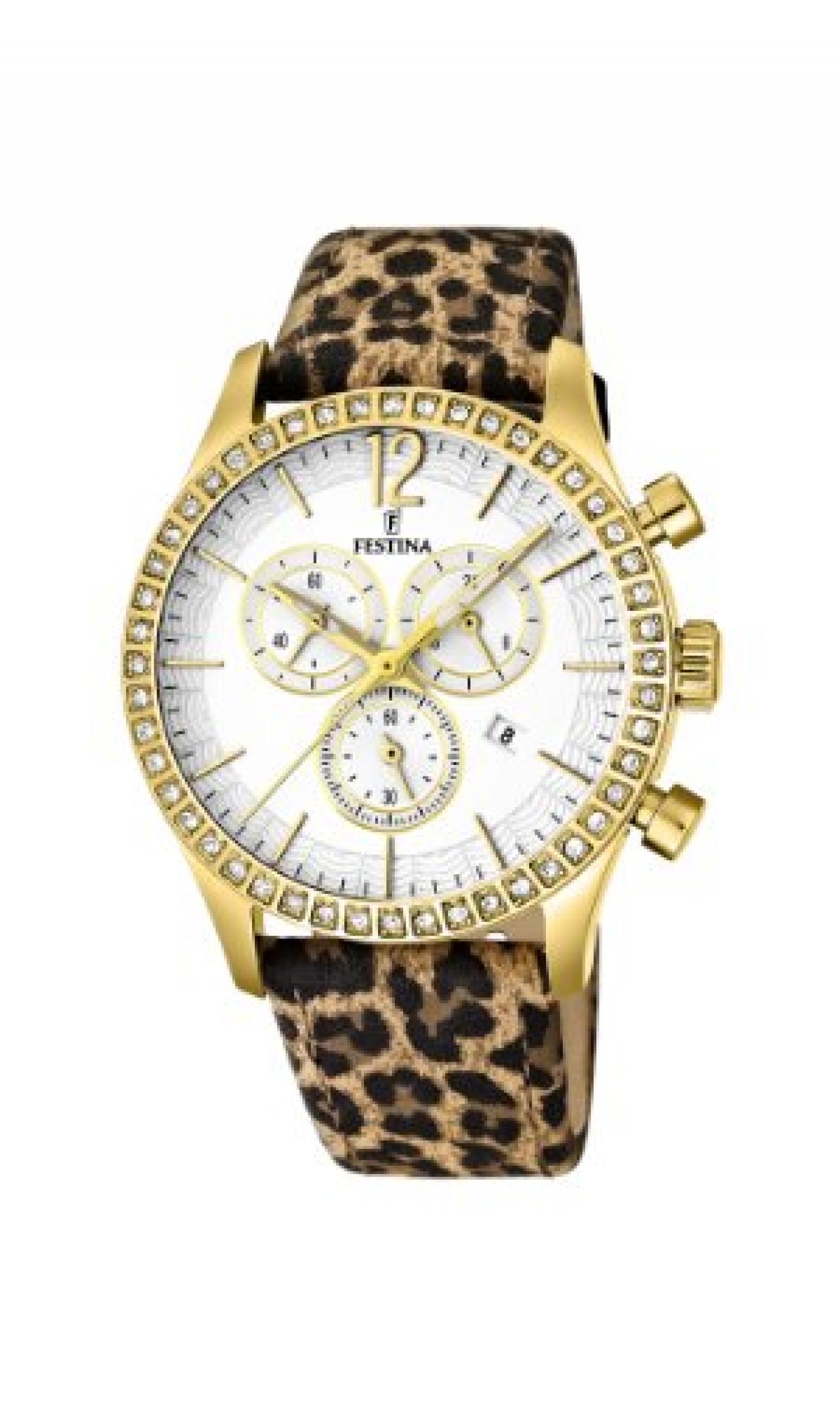 Festina Damen-Armbanduhr Dreamtime Chronograph Quarz Leder F16605/5 Festina Damen-Armbanduhr Dreamtime Chronograph Quarz Leder F16605/5