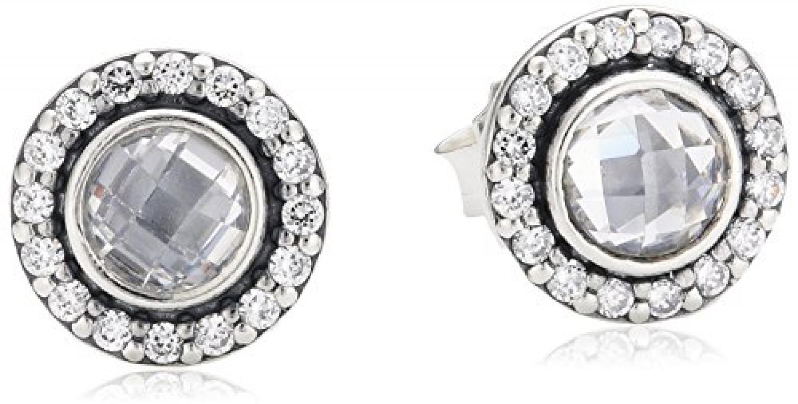 Pandora Damen-Ohrstecker 925 Sterling Silber Zirkonia weiß 290553CZ Pandora Damen-Ohrstecker 925 Sterling Silber Zirkonia weiß 290553CZ