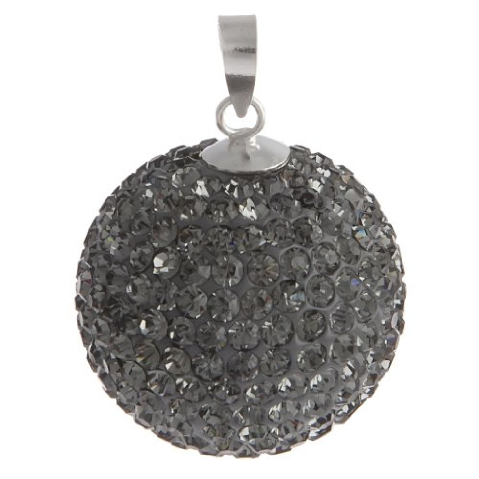 Bella Carina Damen Anhänger mit Kristall Elements 22 mm dunkler Diamant, 925 Sterling Silber Bella Carina Damen Anhänger mit Kristall Elements 22 mm dunkler Diamant, 925 Sterling Silber