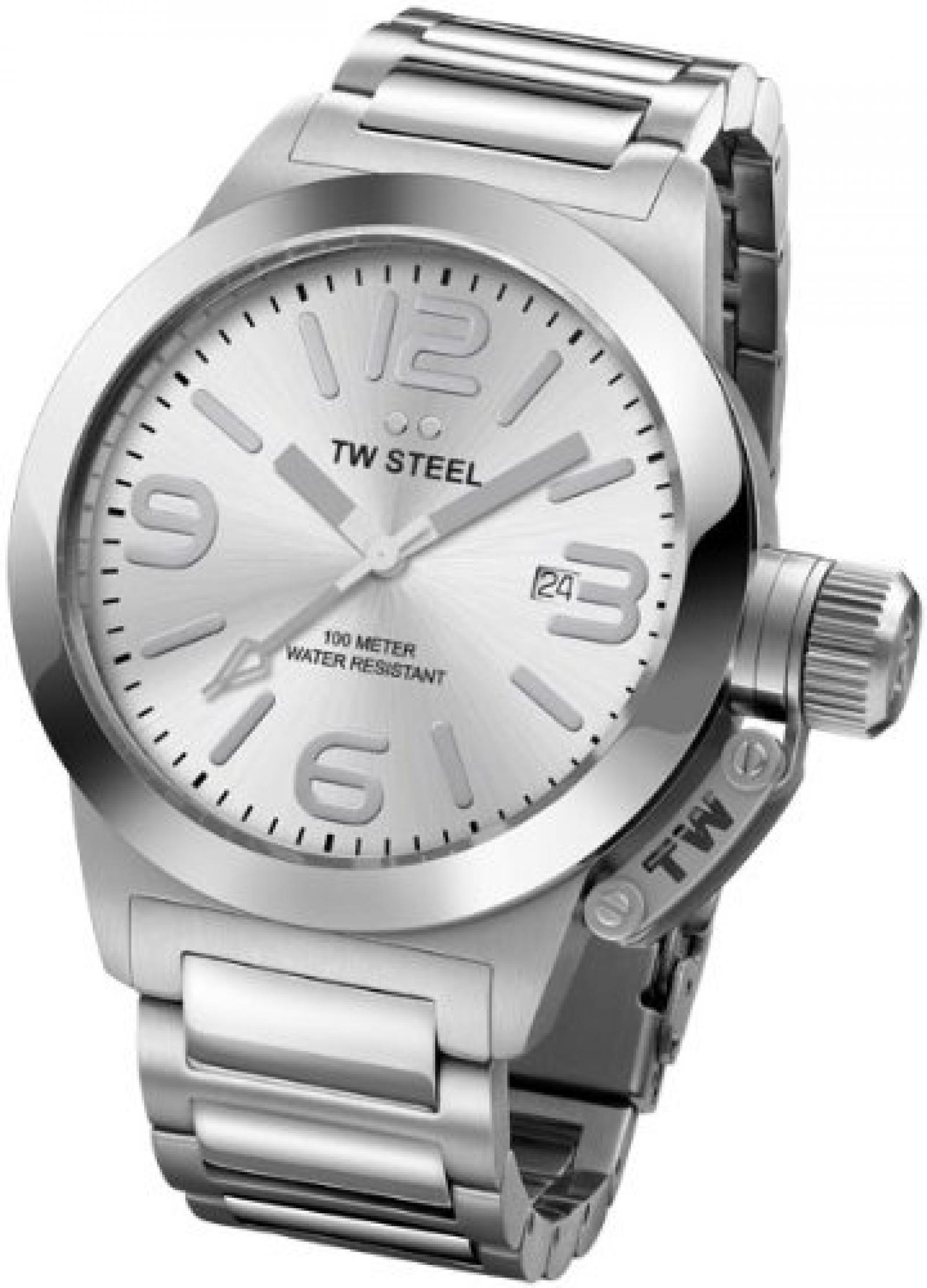 TW Steel Unisex-Armbanduhr Canteen Bracelet Analog edelstahl grau TW304 TW Steel Unisex-Armbanduhr Canteen Bracelet Analog edelstahl grau TW304