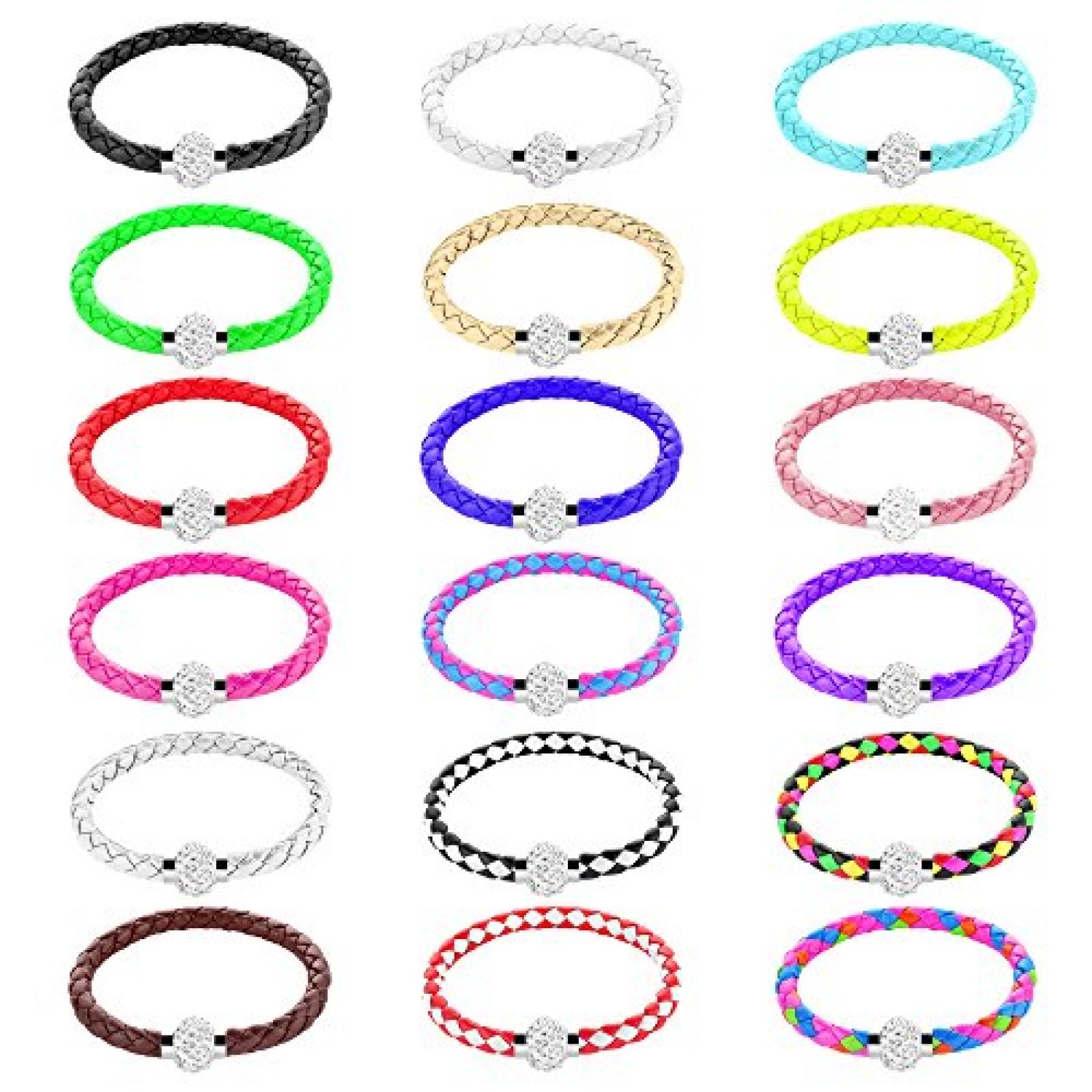 Taffstyle® Schmuck PU Leder Armband mit Swarovski Kristall Elements und Magnetverschluss Taffstyle® Schmuck PU Leder Armband mit Swarovski Kristall Elements und Magnetverschluss