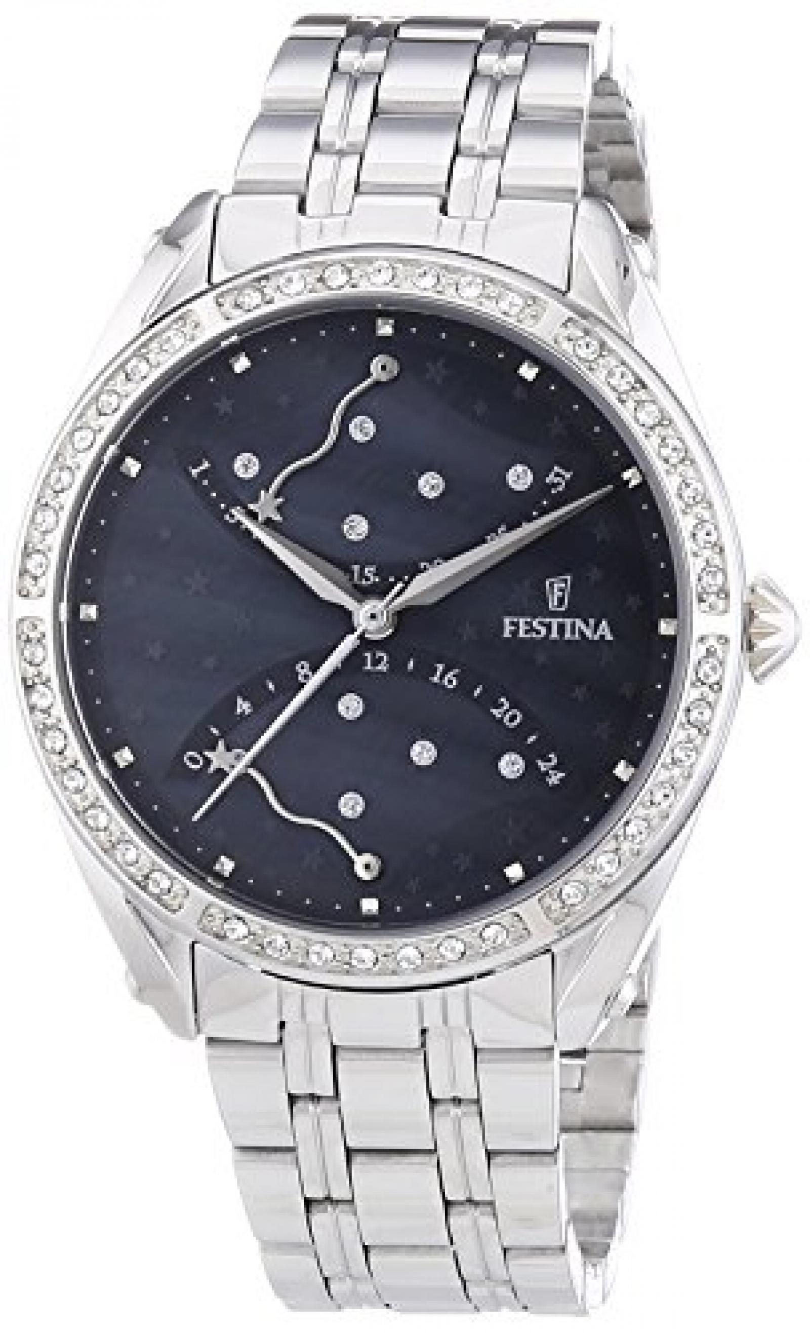 Festina Damen-Armbanduhr Mademoiselle Analog Quarz Edelstahl F16741/2 