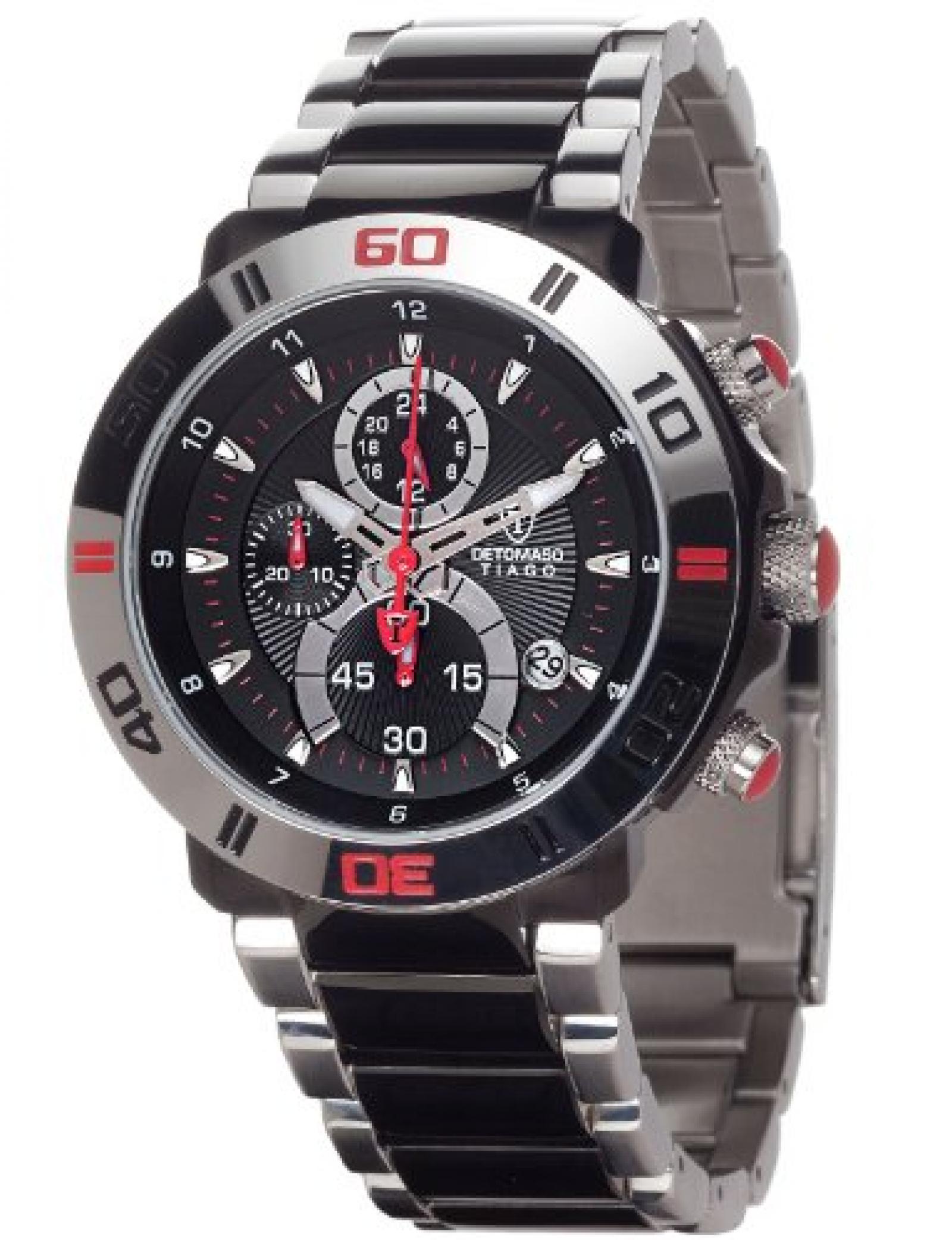 Detomaso Herren-Armbanduhr XL TIAGO Red DT2009-C Trend Chronograph Quarz Edelstahl DT2009-C Detomaso Herren-Armbanduhr XL TIAGO Red DT2009-C Trend Chronograph Quarz Edelstahl DT2009-C
