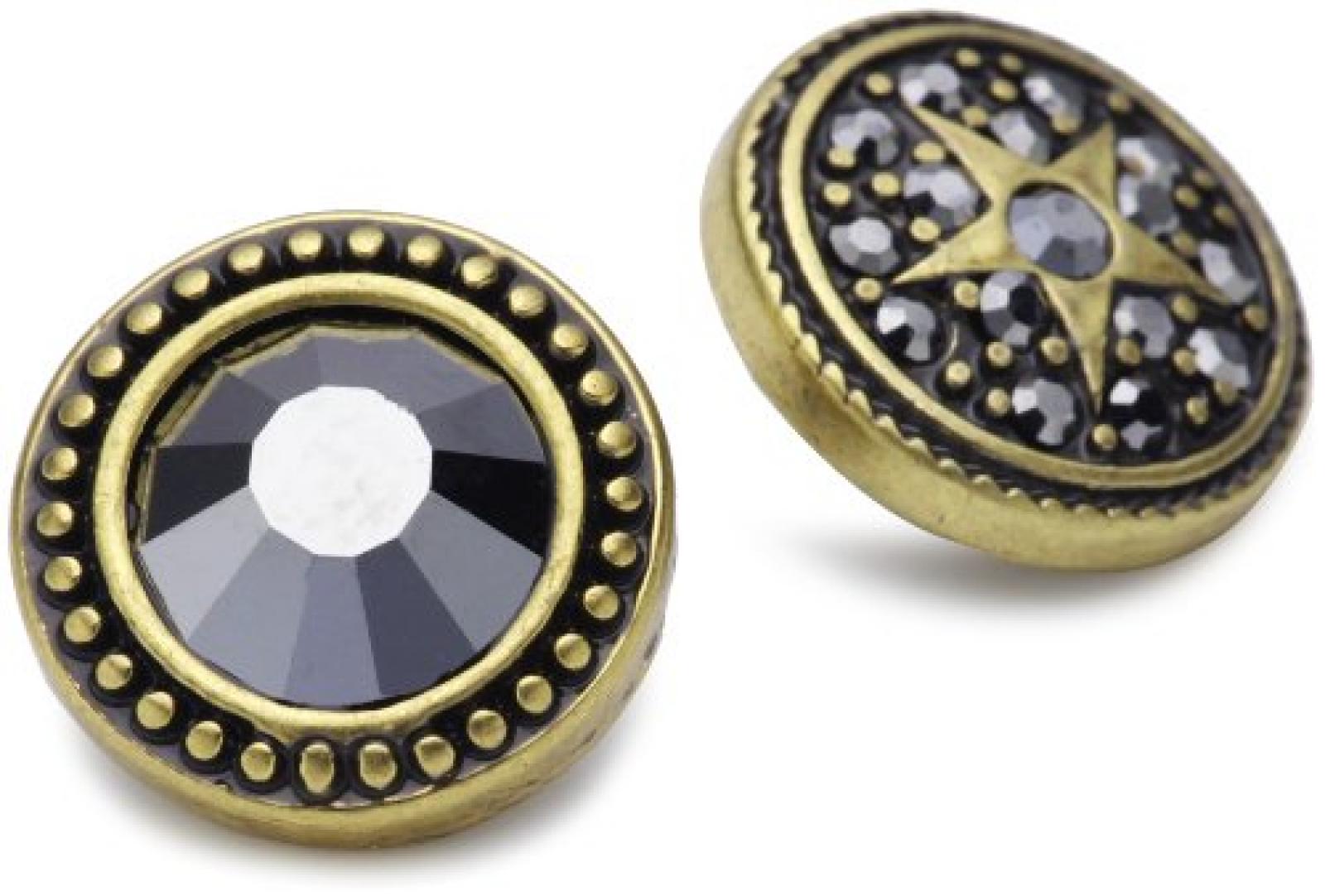 Pilgrim Jewelry Damen-Snap aus der Serie Snap vergoldet grau 1.0 431230008 