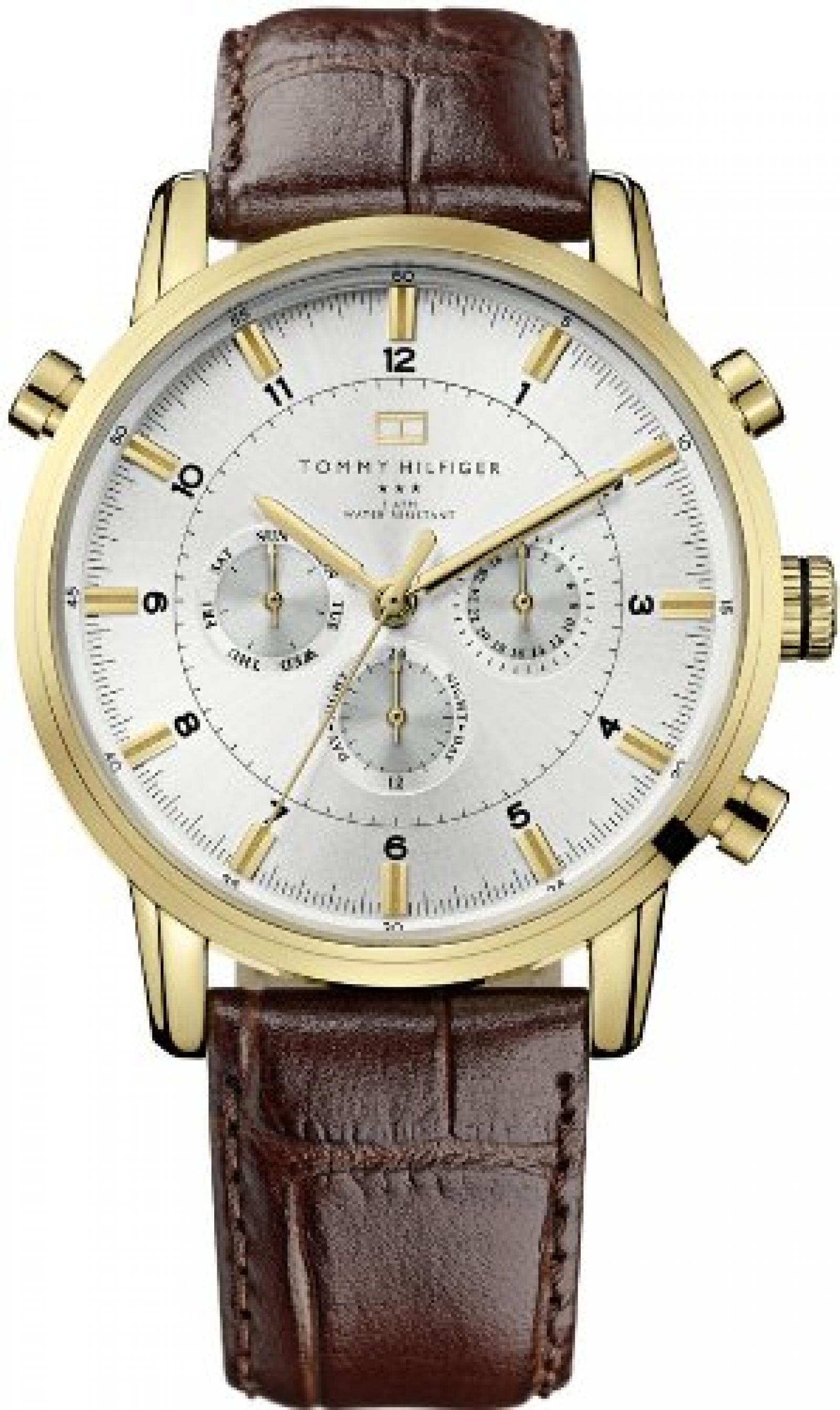 Tommy Hilfiger Herren-Armbanduhr City Classic XL Analog Quarz Leder 1790874 