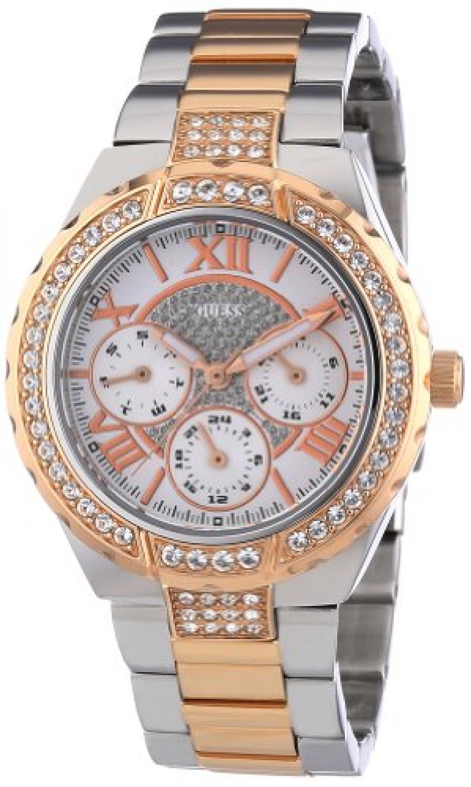 Guess Damen-Armbanduhr XS Analog Quarz Edelstahl W0111L4 Guess Damen-Armbanduhr XS Analog Quarz Edelstahl W0111L4