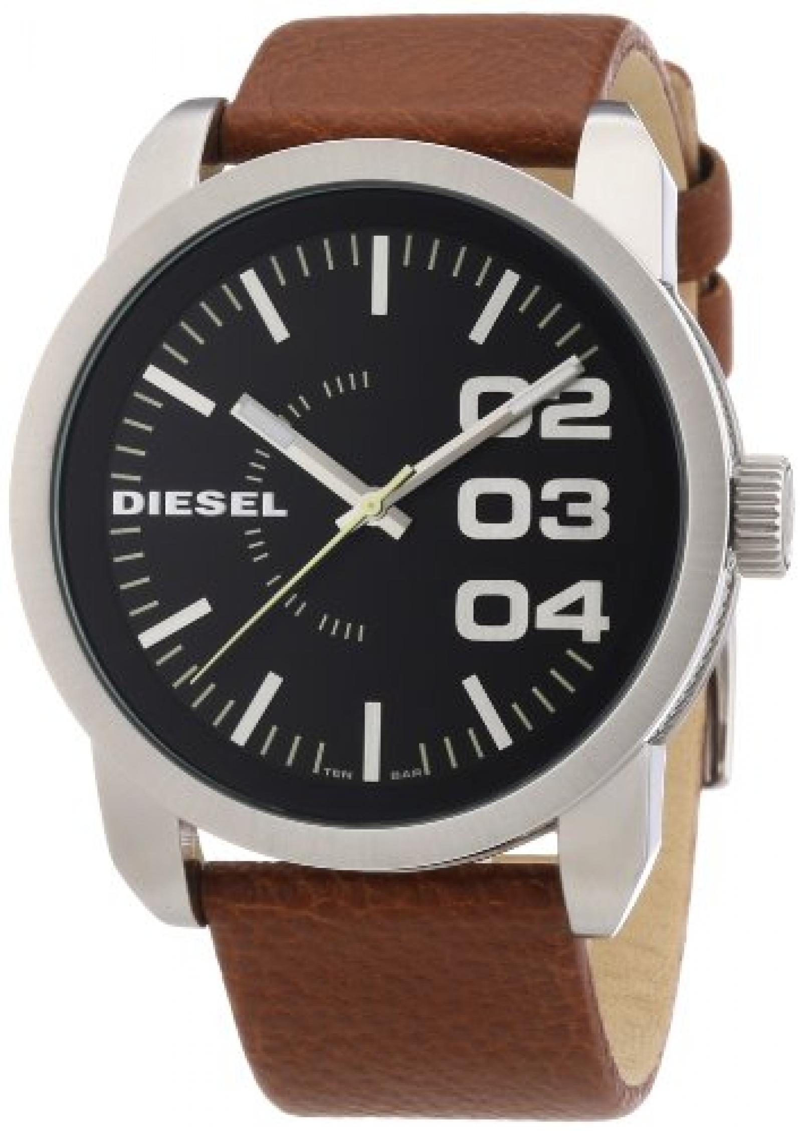 Diesel Herren-Armbanduhr XL Franchise-46 Analog Quarz Leder DZ1513 Diesel Herren-Armbanduhr XL Franchise-46 Analog Quarz Leder DZ1513