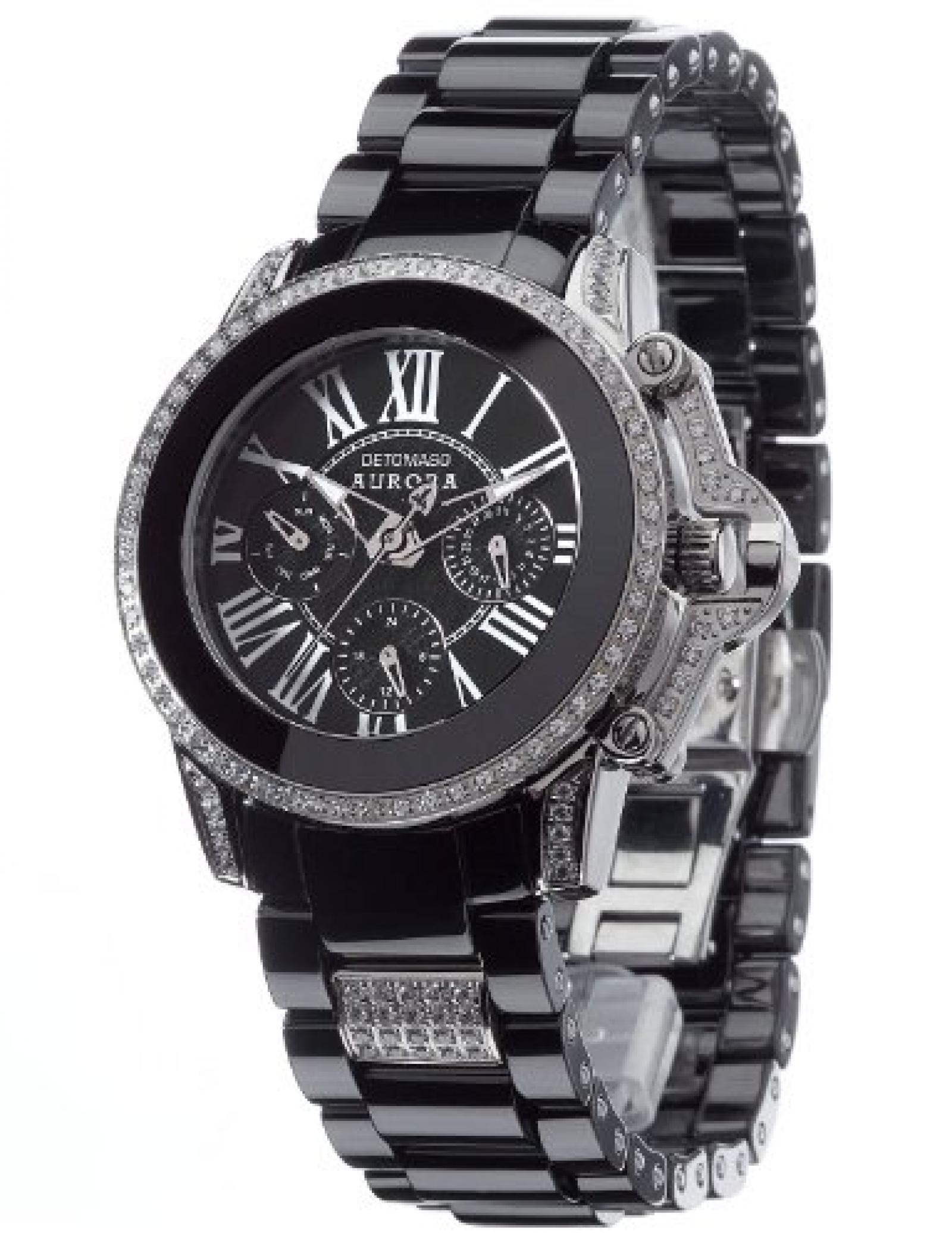 Detomaso Damenuhr Aurora Keramik schwarz/silber Detomaso Damenuhr Aurora Keramik schwarz/silber