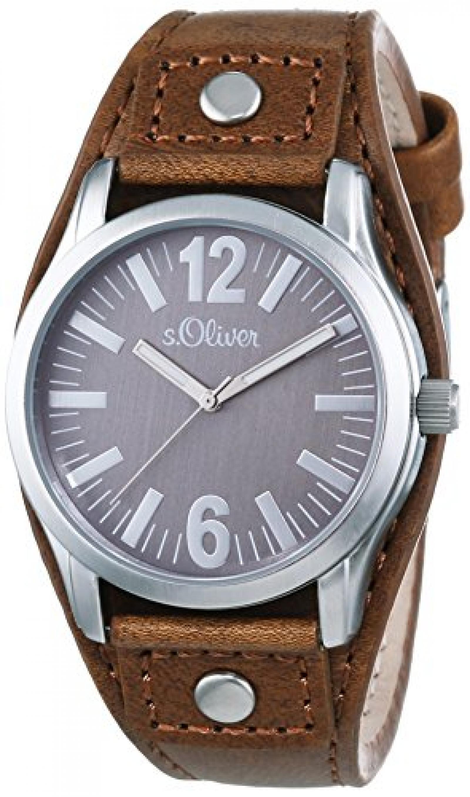 s.Oliver UNISEX-Armbanduhr Analog Quarz Leder SO-2936-LQ s.Oliver UNISEX-Armbanduhr Analog Quarz Leder SO-2936-LQ