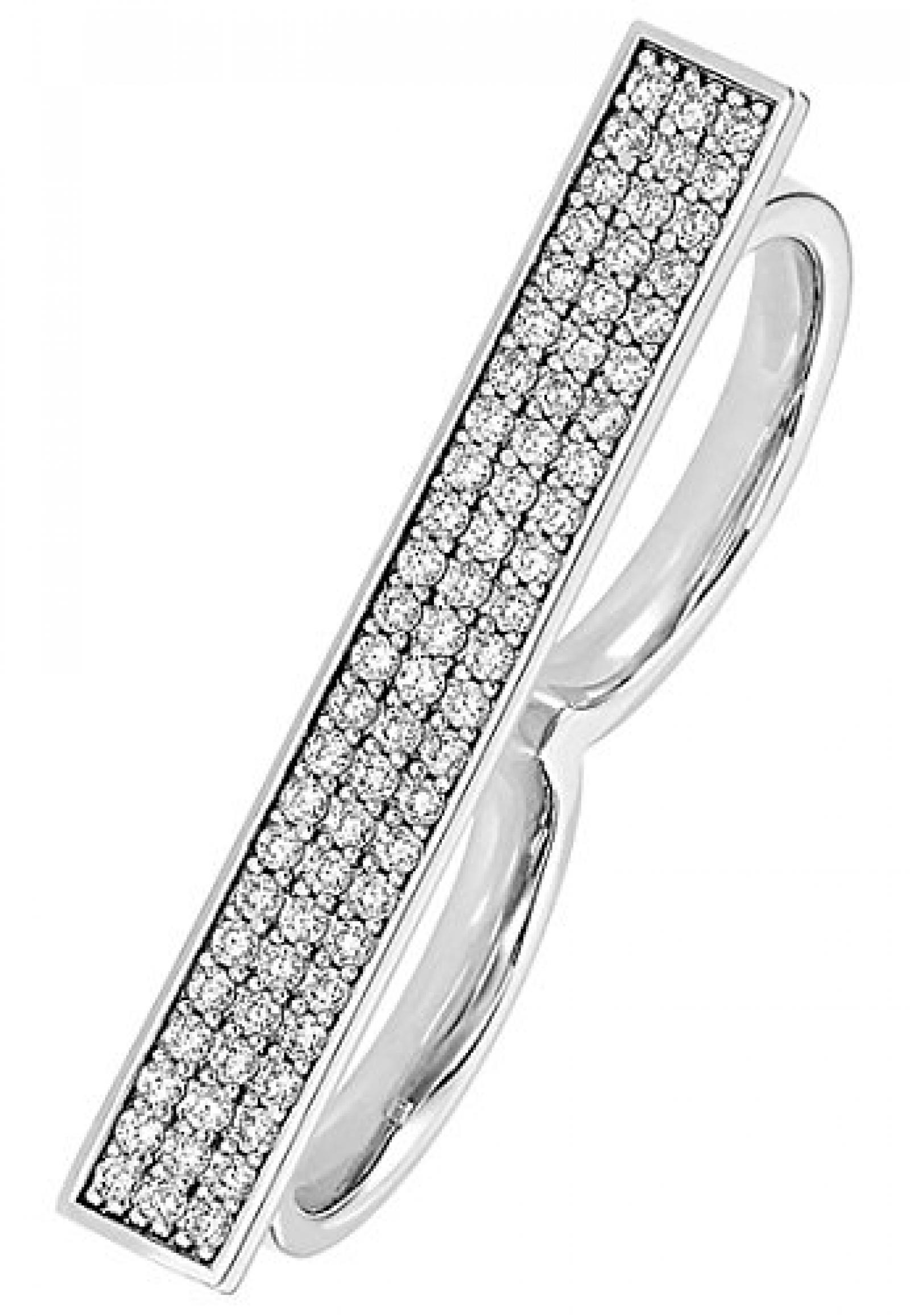 JETTE Silver Damen-Ring 925er Silber rhodiniert Zirkonia (silber) 
