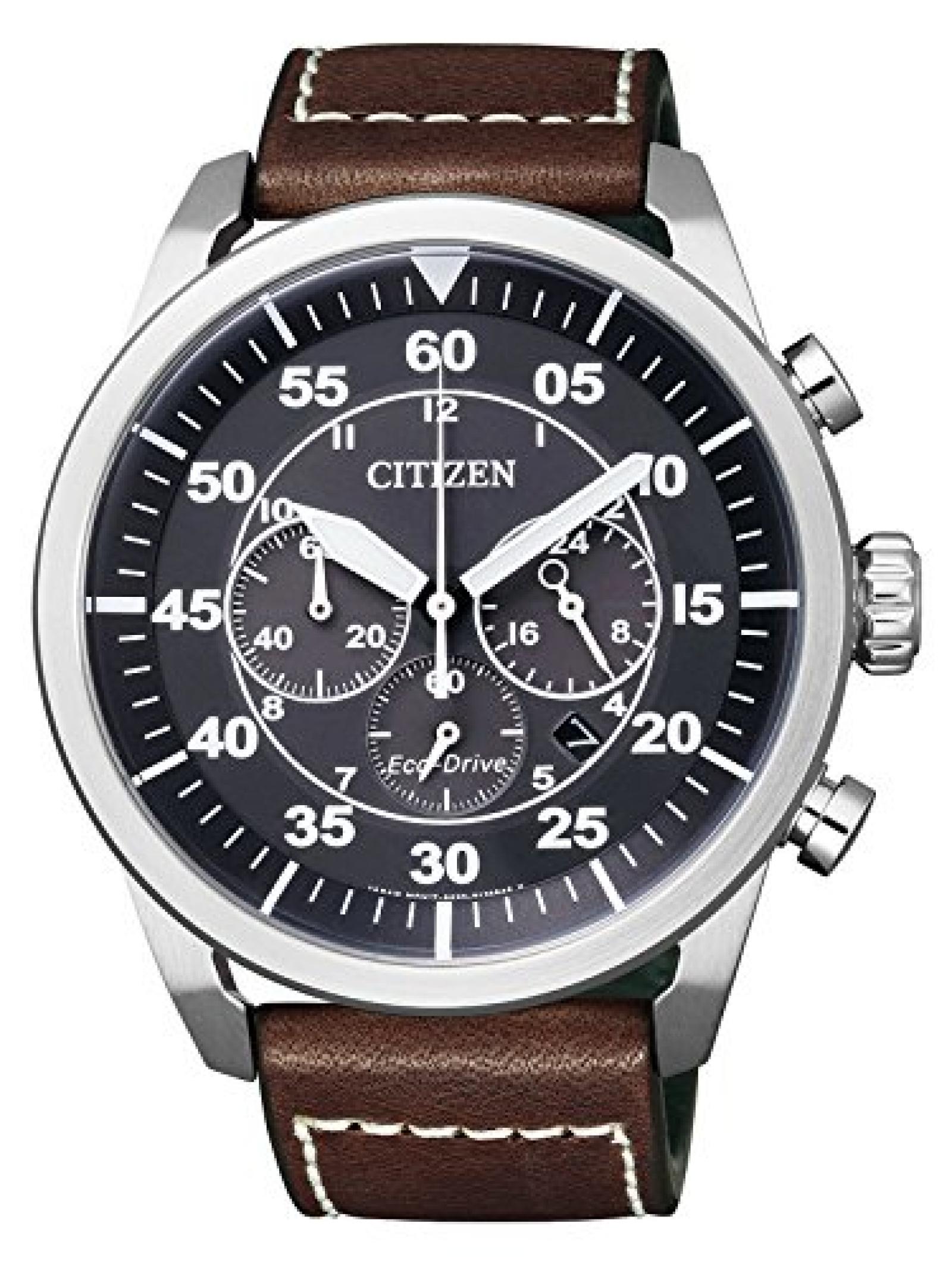 Citizen Herren-Armbanduhr XL Chronograph Quarz Leder CA4210-16E Citizen Herren-Armbanduhr XL Chronograph Quarz Leder CA4210-16E
