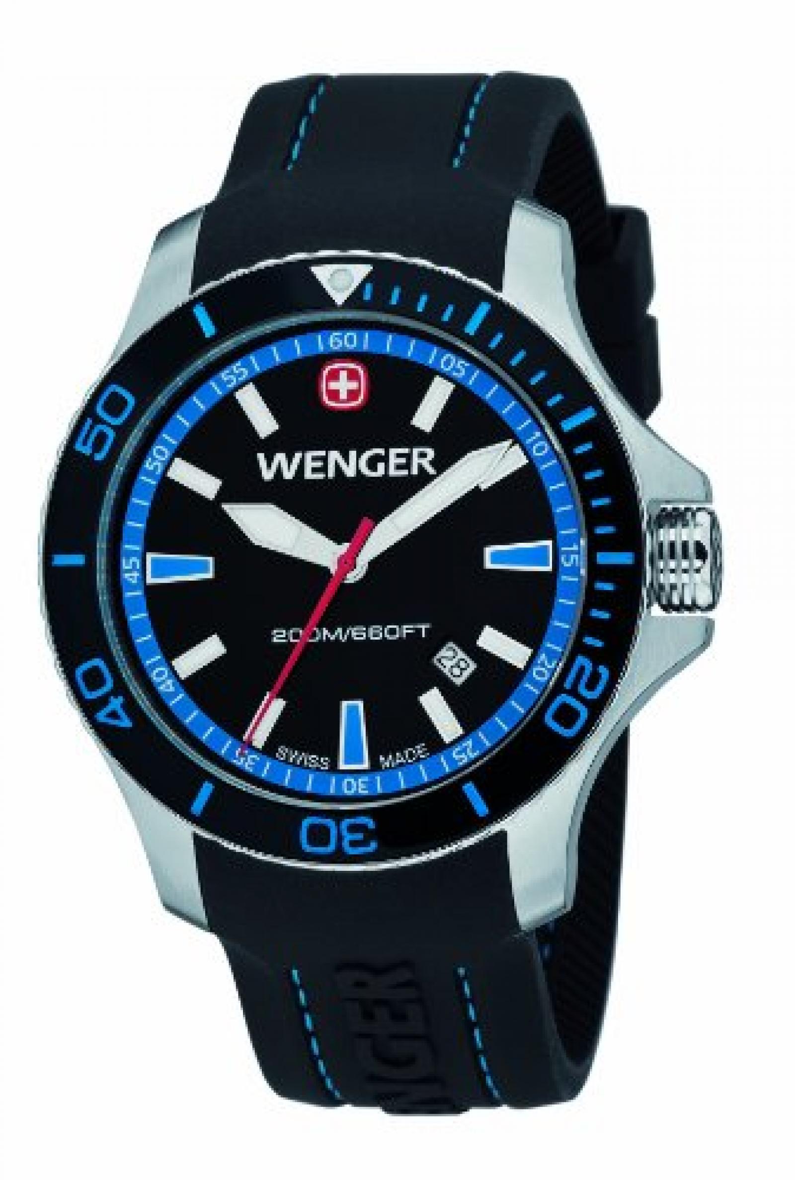 Wenger Herren-Armbanduhr XL Seaforce Analog Quarz Silikon 01.0641.104 