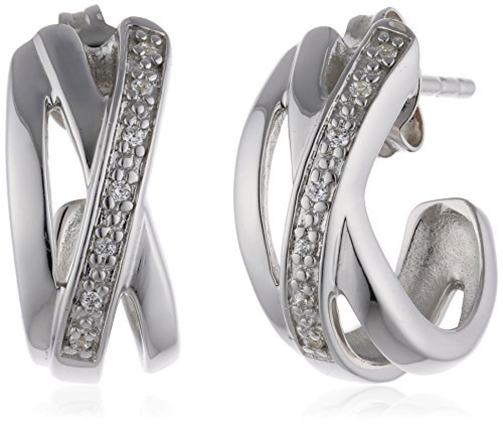 Fossil Jewelry Damen-Creolen Silber / Zirkonia Fossil Jewelry Damen-Creolen Silber / Zirkonia