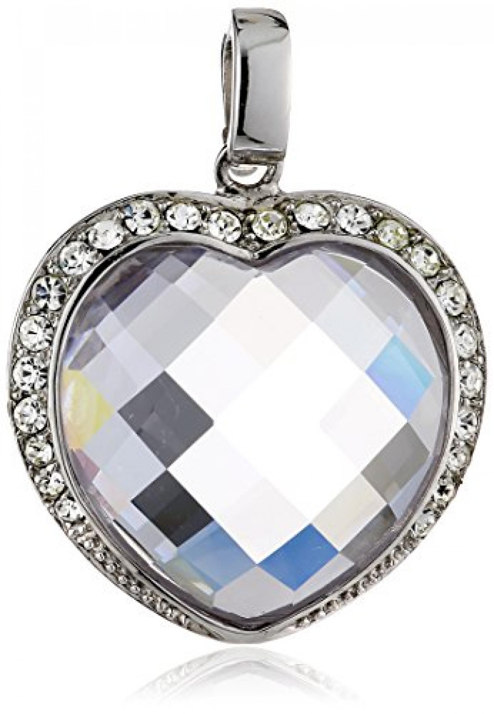 Celesta - Charm - Anh&auml;nger mit Clipverschlu&szlig; aus 925er Sterling Silber und einen Herz Zirkonia und 42 Kristallen 360240833-1 