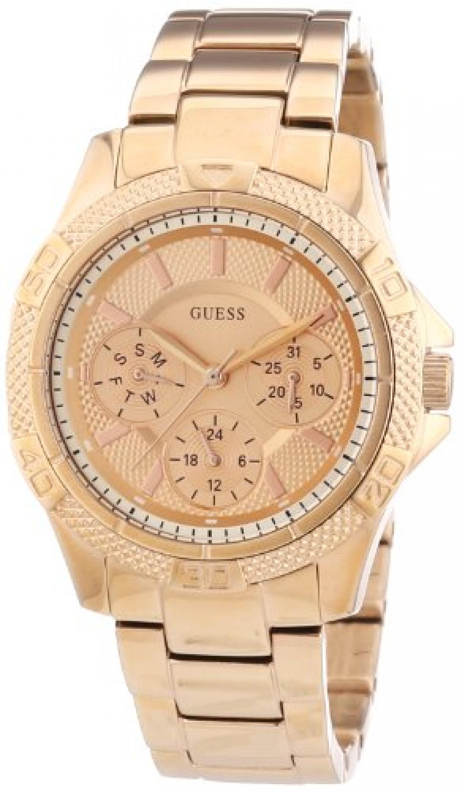 Guess Damen-Armbanduhr XS Analog Quarz Edelstahl W0235L3 