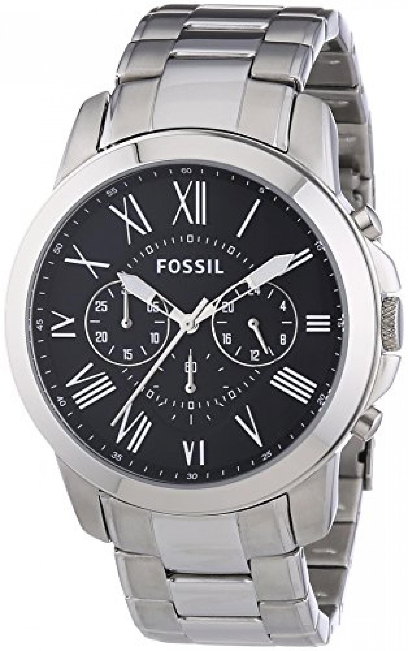 Fossil Herren-Armbanduhr XL Chronograph Edelstahl FS4736 