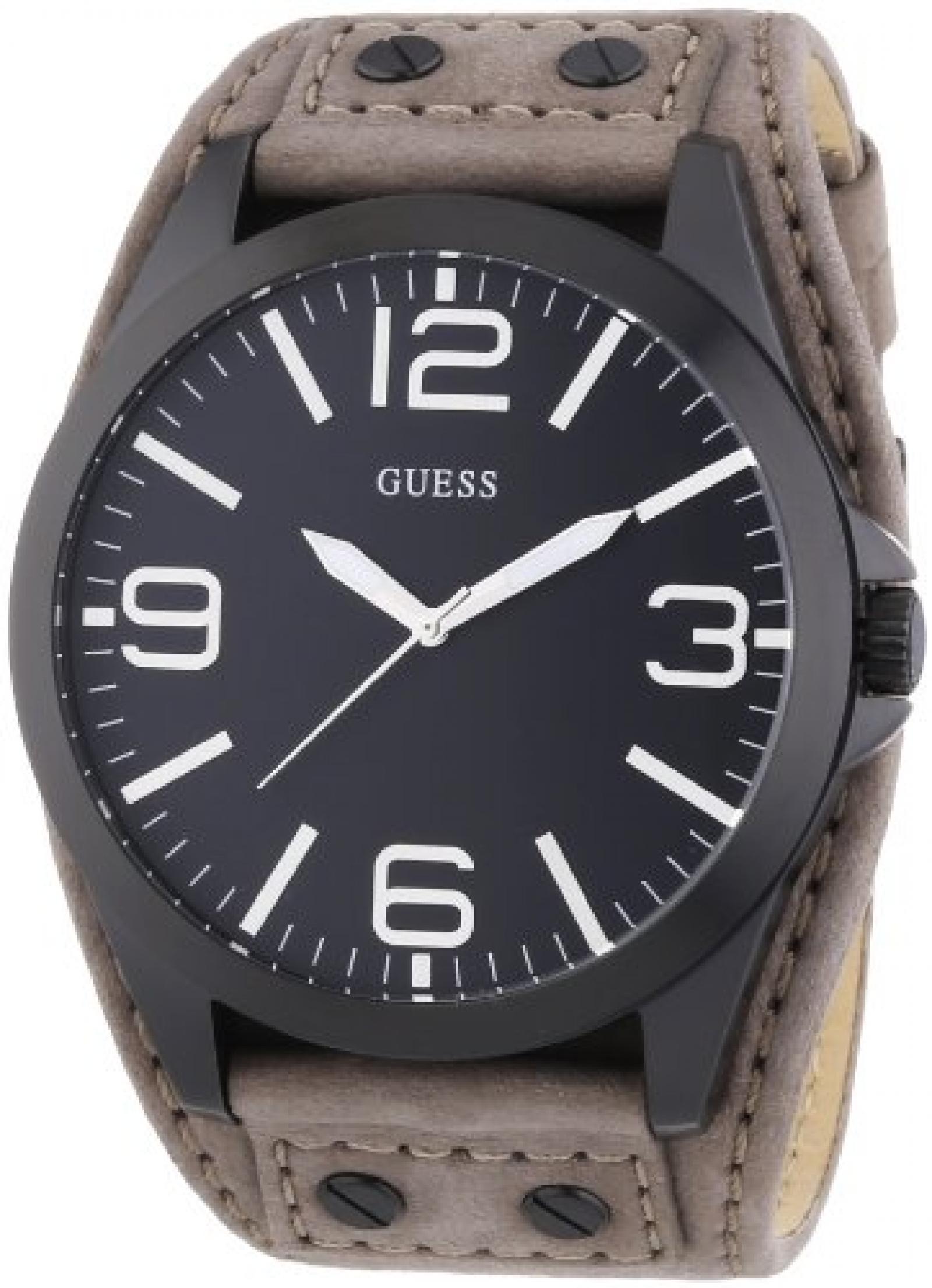 Guess Herren-Armbanduhr XL Mens Trend Analog Quarz Leder W0181G3 