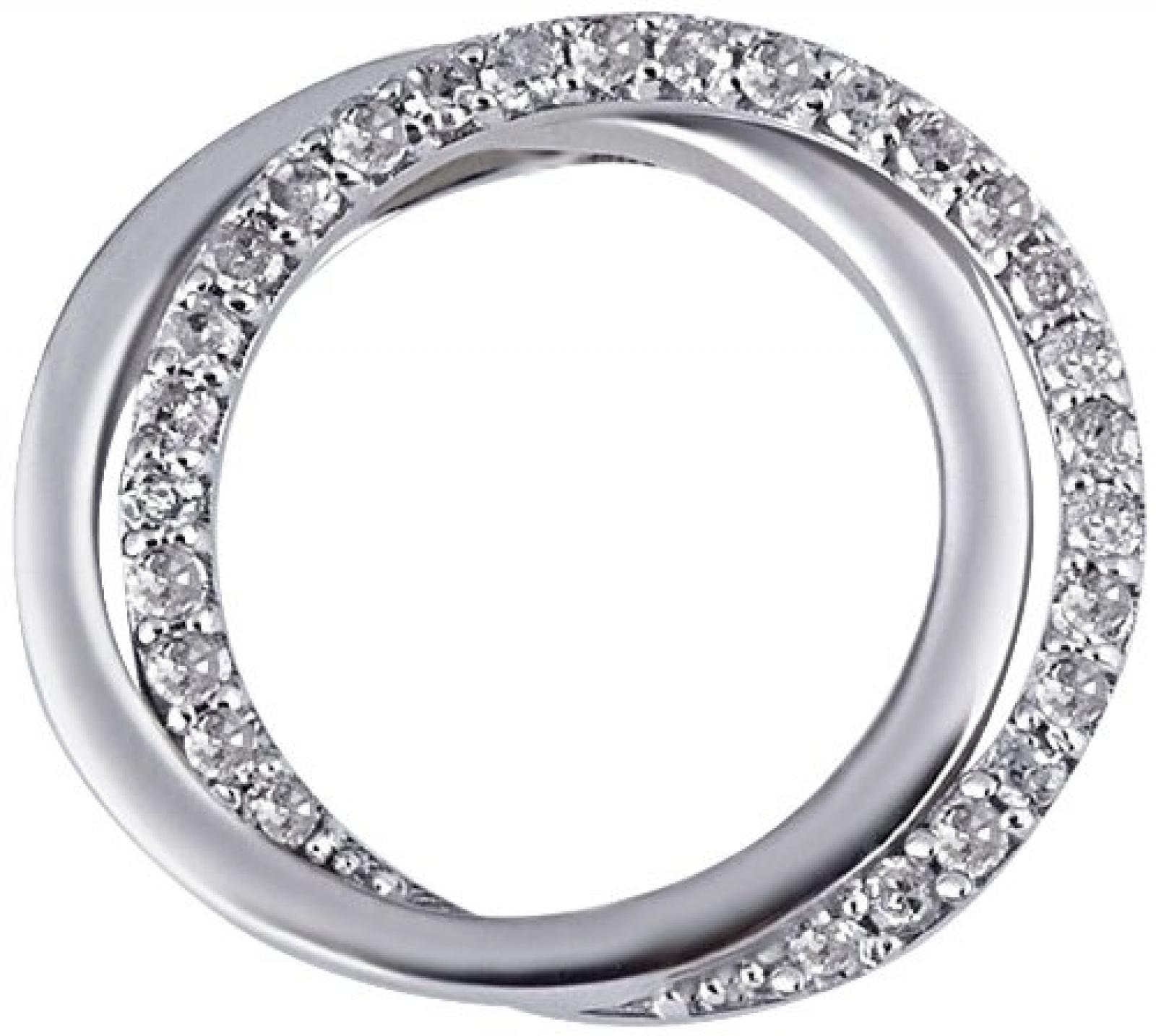 Goldmaid Damen-Anh&auml;nger 14 Karat 585 Wei&szlig;gold Ring 28 Diamanten 0,19 ct. Pa A6216WG 
