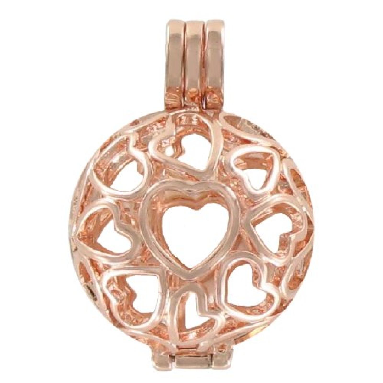 Quiges, Eligo Jewellery 18mm Rosé Plated Kugel Anhänger Versilbert für Eligo 18mm Kugeln Quiges, Eligo Jewellery 18mm Rosé Plated Kugel Anhänger Versilbert für Eligo 18mm Kugeln