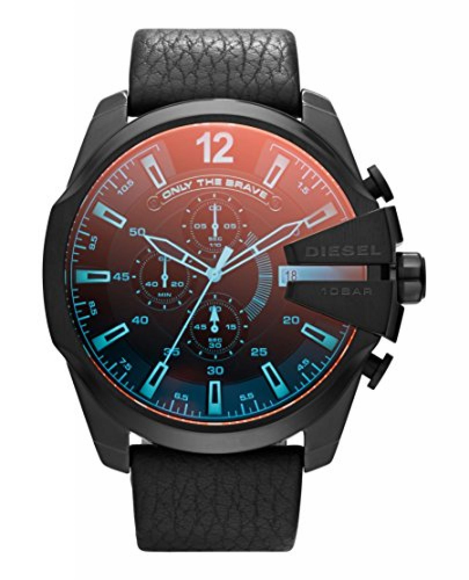 Diesel Herren-Armbanduhr XL Chronograph Quarz Leder DZ4323 Diesel Herren-Armbanduhr XL Chronograph Quarz Leder DZ4323