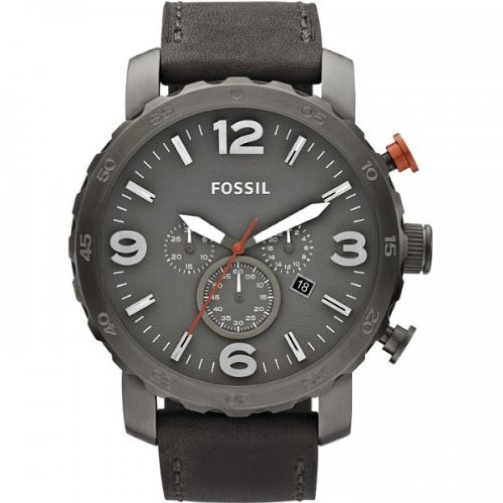 Fossil Herren-Armbanduhr XL Analog Quarz Leder JR1419 
