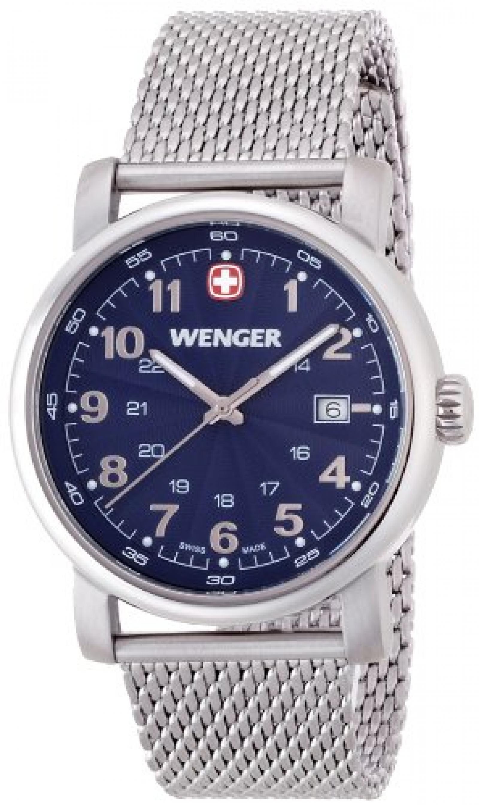 Wenger Herren-Armbanduhr XL Urban Classic Analog Quarz Edelstahl 01.1041.107 Wenger Herren-Armbanduhr XL Urban Classic Analog Quarz Edelstahl 01.1041.107