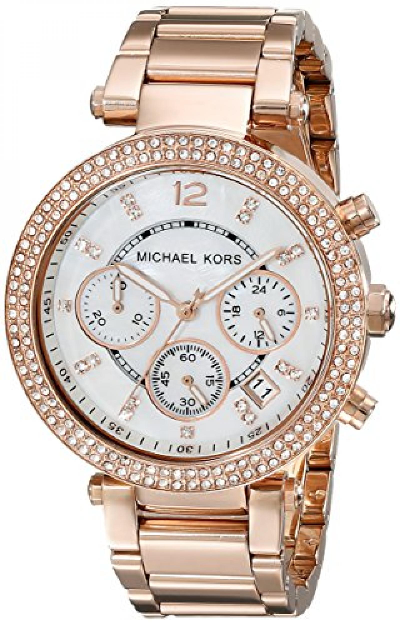 Michael Kors Damen-Armbanduhr Chronograph Quarz Edelstahl beschichtet MK5491 Michael Kors Damen-Armbanduhr Chronograph Quarz Edelstahl beschichtet MK5491