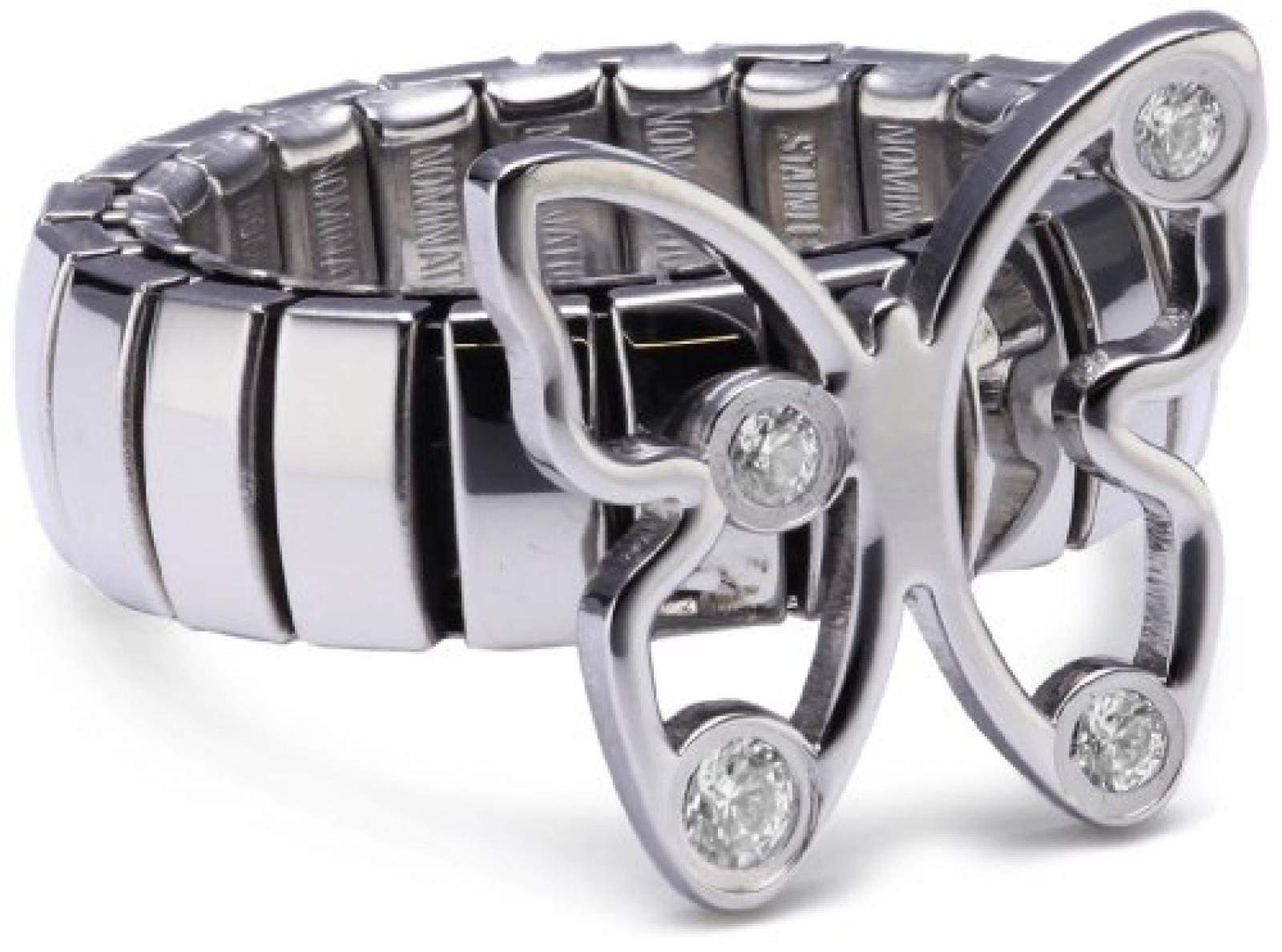 Nomination Damen-Ring Butterfly Mit Wei&szlig; Ring gr&ouml;&szlig;e variabel 021343/001 