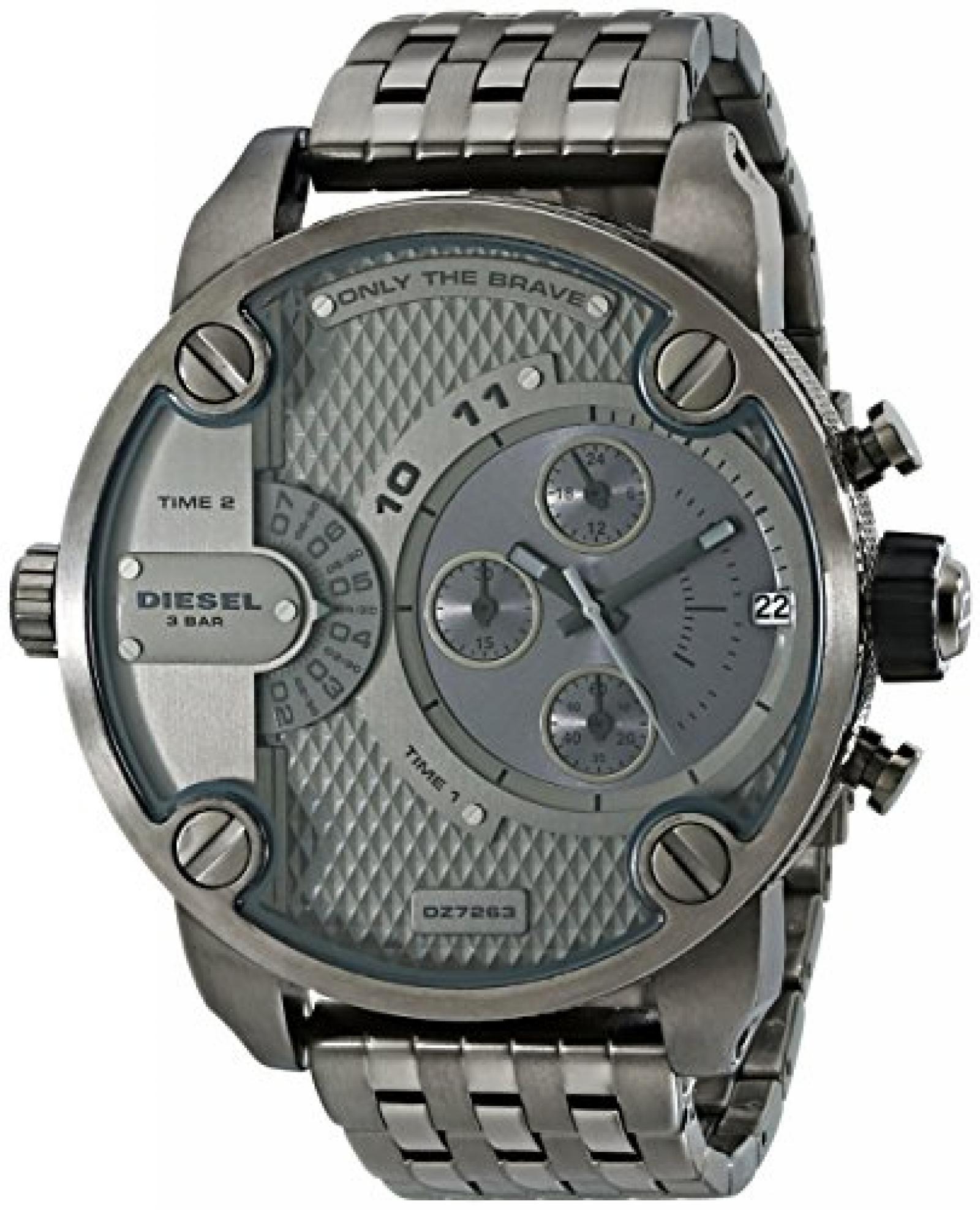 Diesel Herren-Armbanduhr XL SBA Chronograph Quarz Edelstahl beschichtet DZ7263 