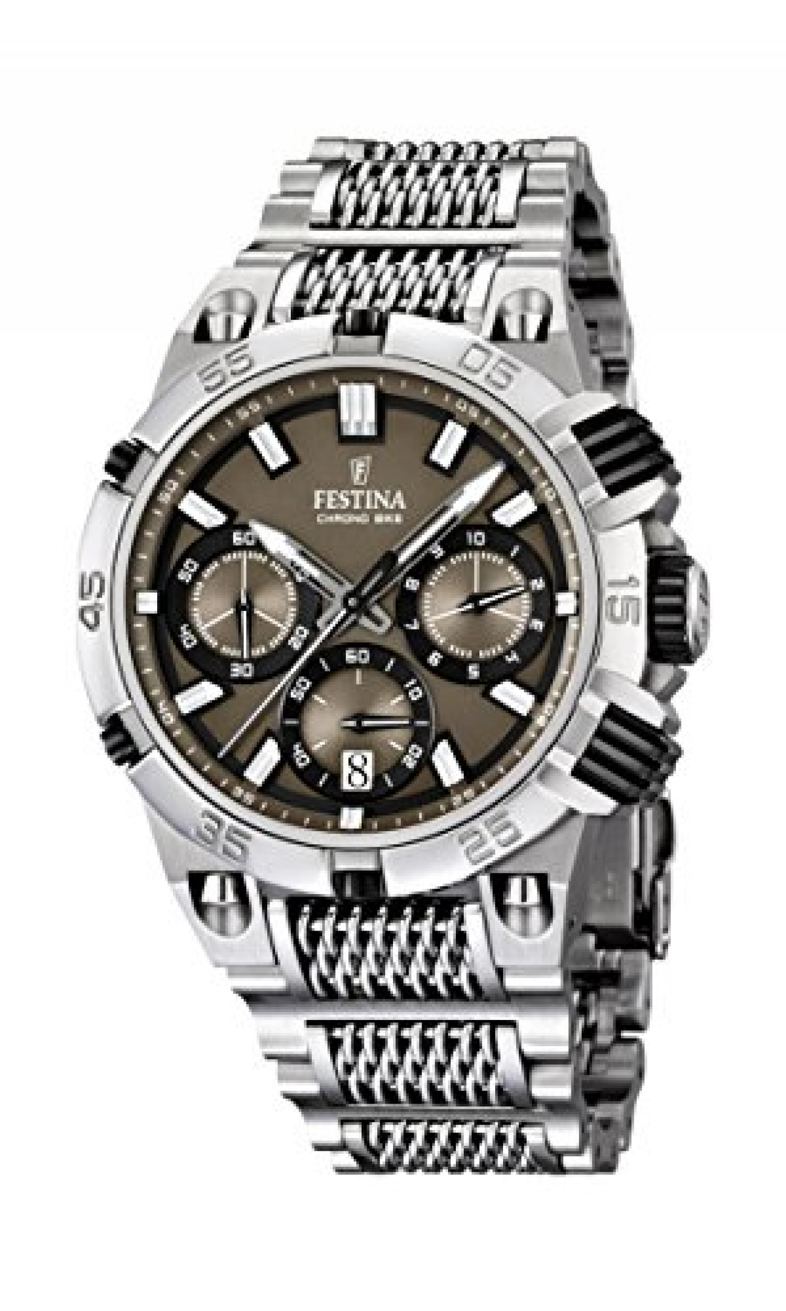 Festina Herren-Armbanduhr XL Chrono Bike 2014 Analog Quarz Edelstahl F16774/3 