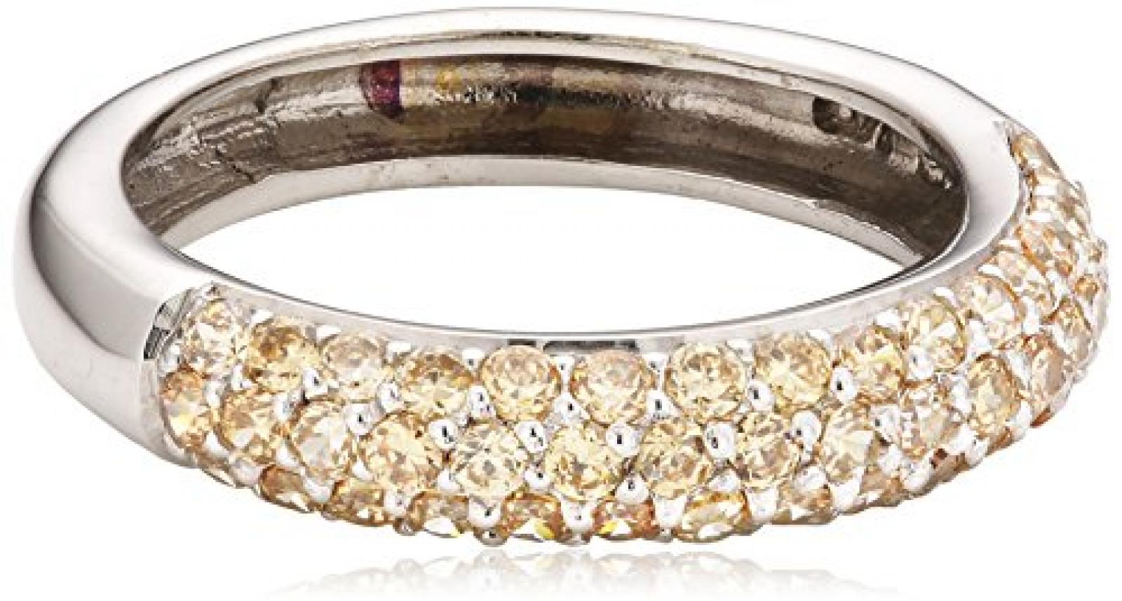 Celesta Damen-Ring 925 Sterling Silber Zirkonia champagner W: 273270545L-6 