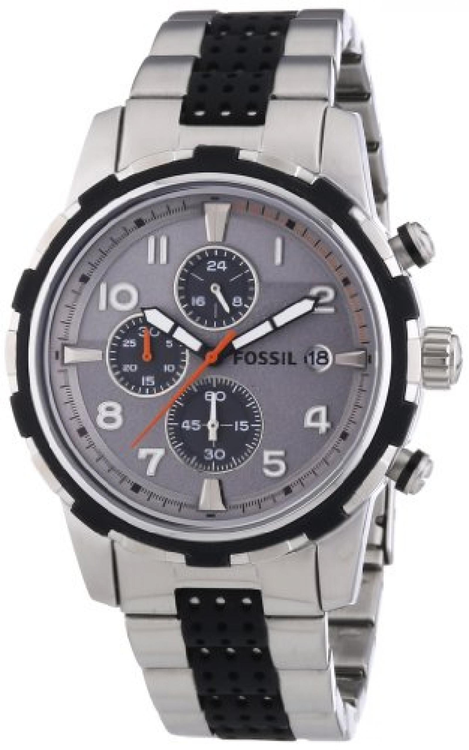 Fossil Herren-Armbanduhr XL Dean Chronograph Quarz verschiedene Materialien FS4888 Fossil Herren-Armbanduhr XL Dean Chronograph Quarz verschiedene Materialien FS4888