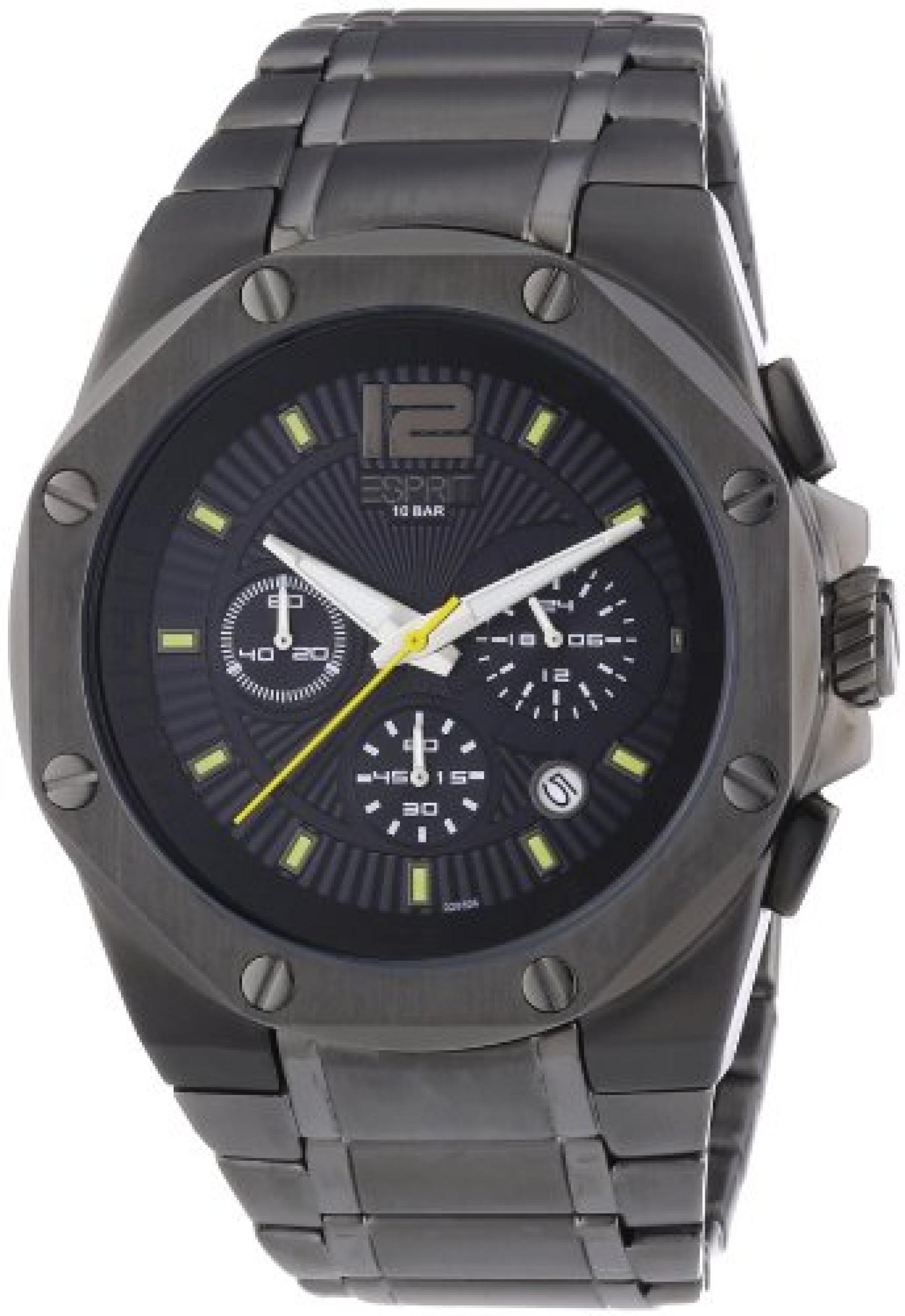 Esprit Herren-Armbanduhr Clear Octo Antracite Chronograph Quarz Edelstahl ES102881007 Esprit Herren-Armbanduhr Clear Octo Antracite Chronograph Quarz Edelstahl ES102881007